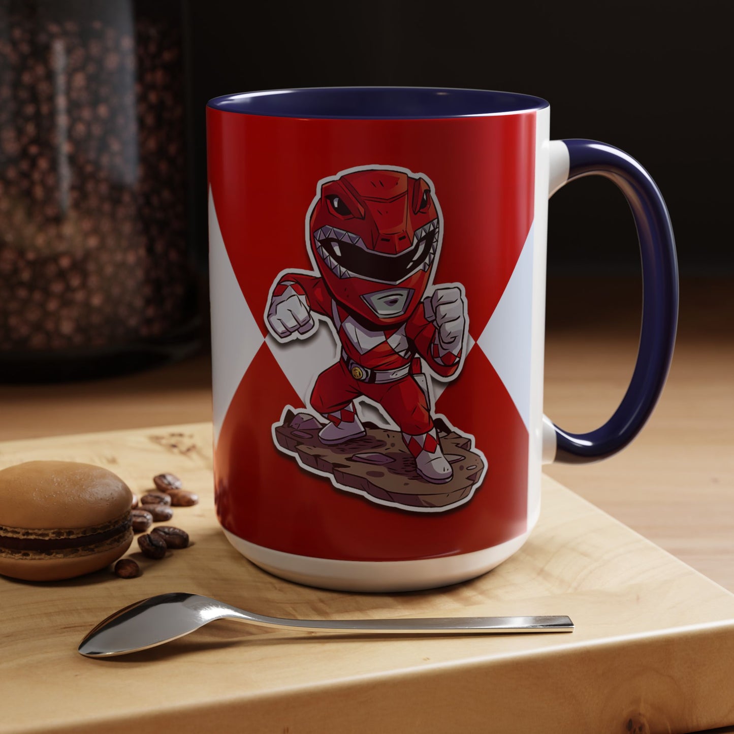 Mug Mighty Morphin Power Rangers Red Ranger Ceramic Mug - 11oz & 15oz Coffee Mug - Accent Mug for Pop Culture Fans