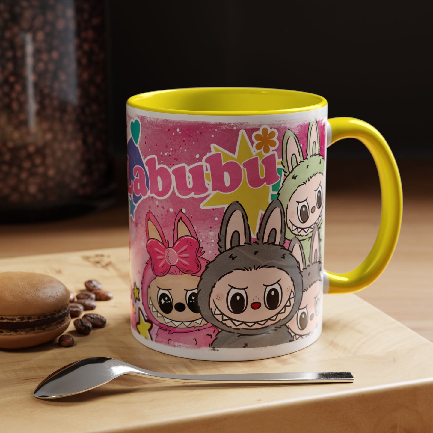 Mug Labubu Themed Accent Coffee Mug - Colorful & Whimsical Design for Kids and Collectors