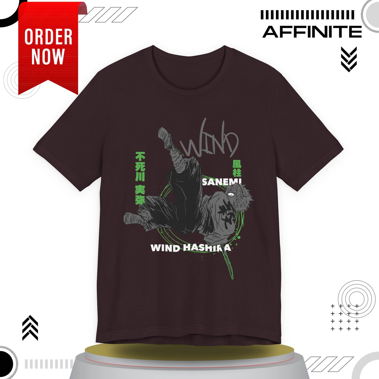 T-Shirt Sanemi Wind Hashira Shirt - Official Demon Slayer Merch (Unisex Anime Tee)