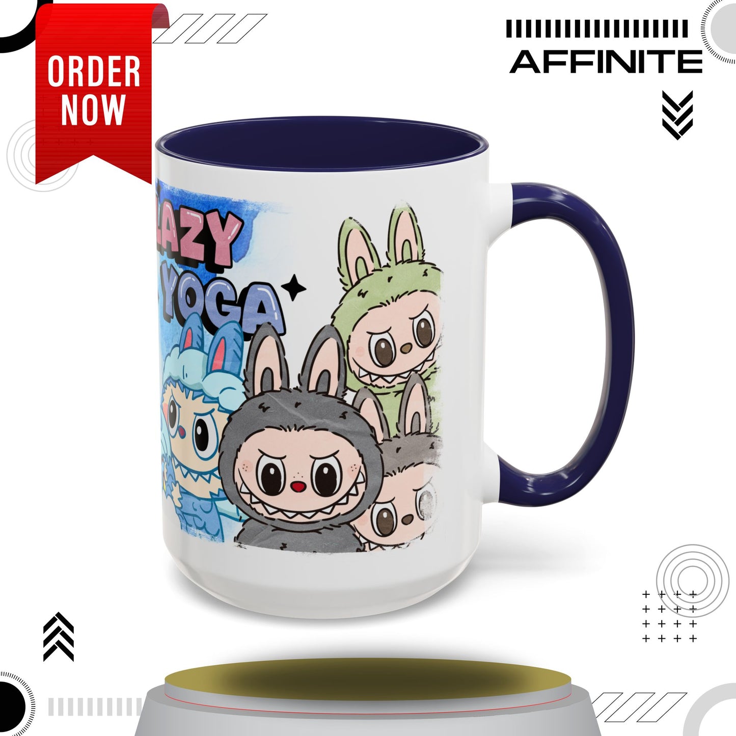Mug Lazy Yoga Monsters Coffee Mug - Fun Accent Mug for Yoga Lovers