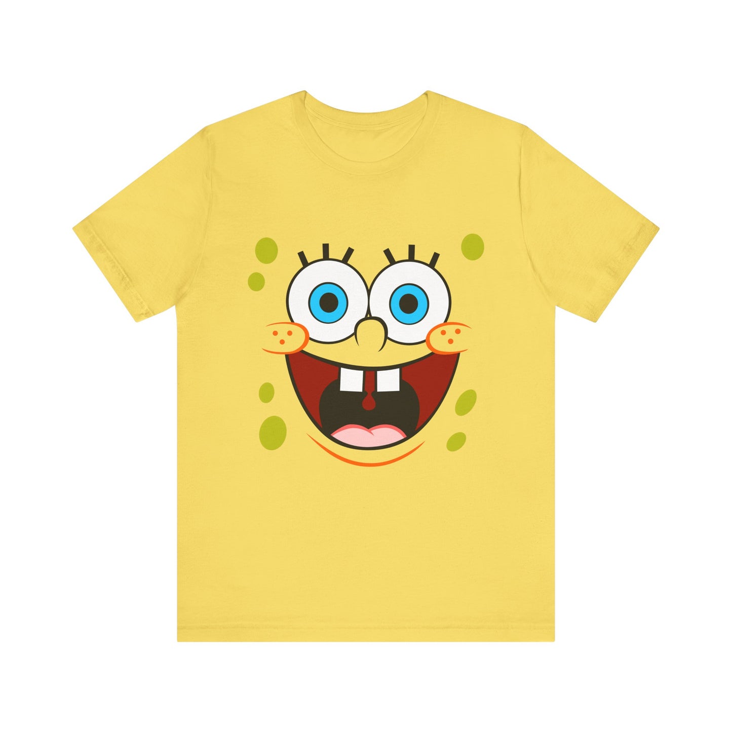 T-Shirt Cartoon Clothing - Spongebob Graphic Tee (Patrick & Mr. Krab) Maize Yellow