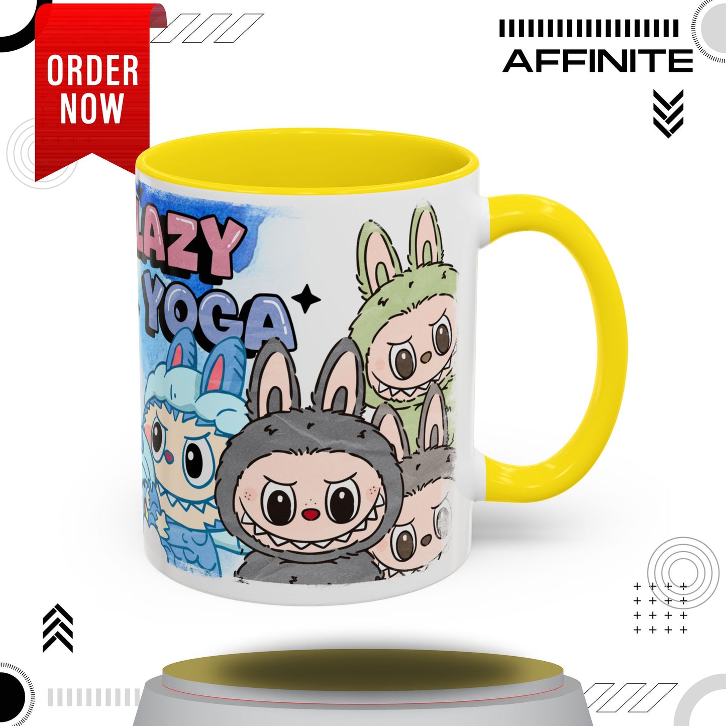 Mug Lazy Yoga Monsters Coffee Mug - Fun Accent Mug for Yoga Lovers