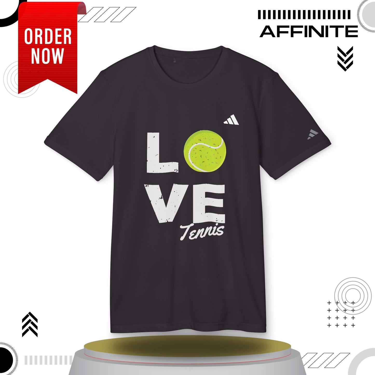T-Shirt Love Tennis Unisex Sport T-shirt, Athletic Tee, Gift for Tennis Lovers, Tennis Apparel, Sportswear, Fitness Clothing by Adidas Black