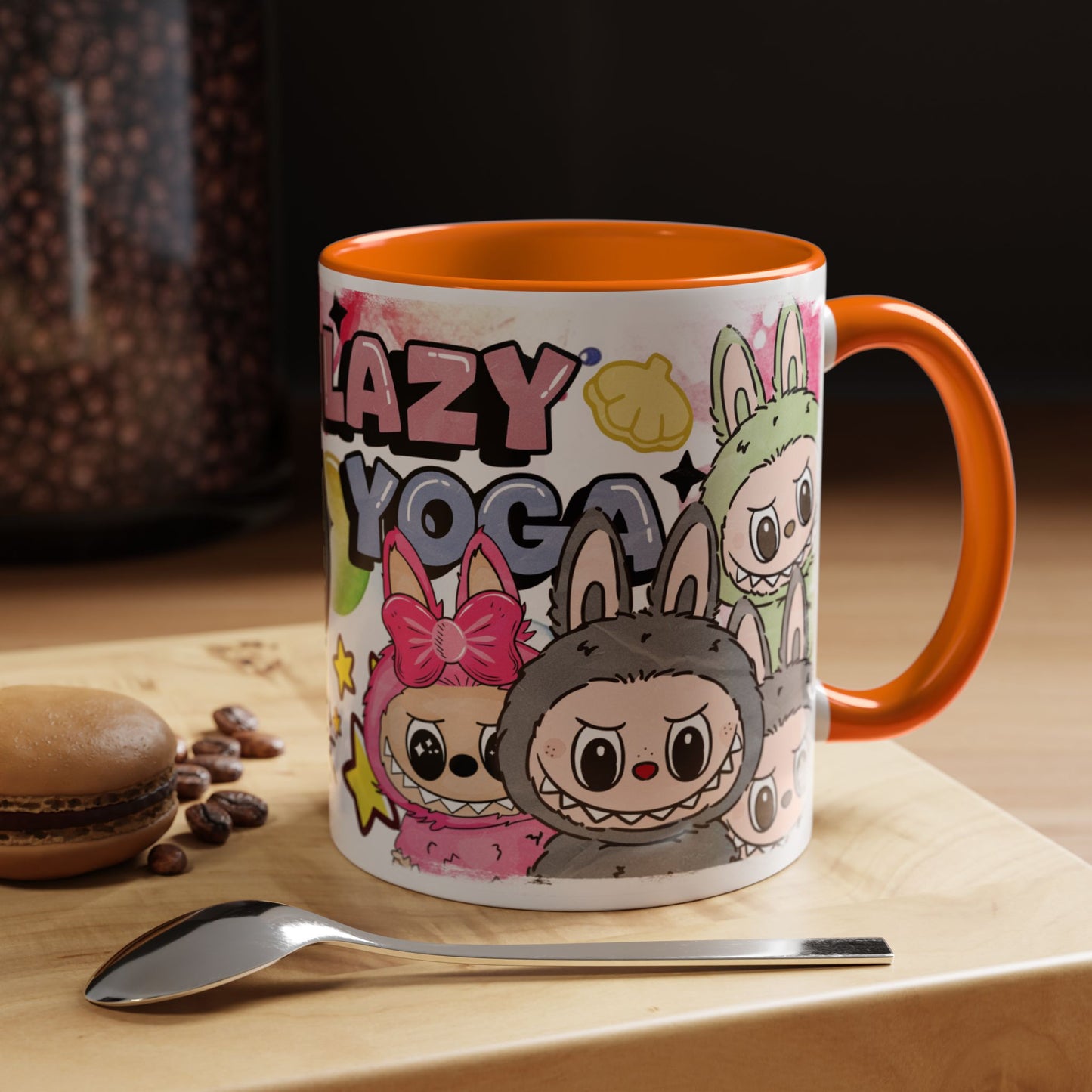Mug Lazy Yoga Accent Coffee Mug - Fun and Colorful 11oz & 15oz Mugs for Coffee Lovers