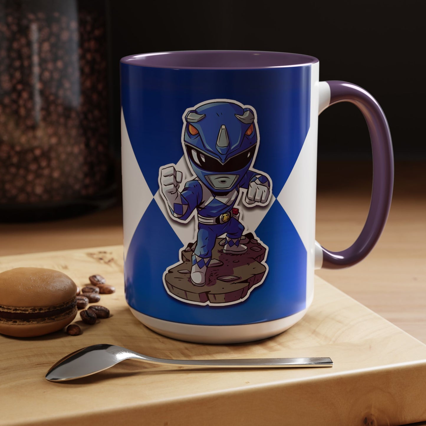 Mug Mighty Morphin Power Rangers Blue Ranger Ceramic Mug - 11oz & 15oz Coffee Mug - Accent Mug for Pop Culture Fans