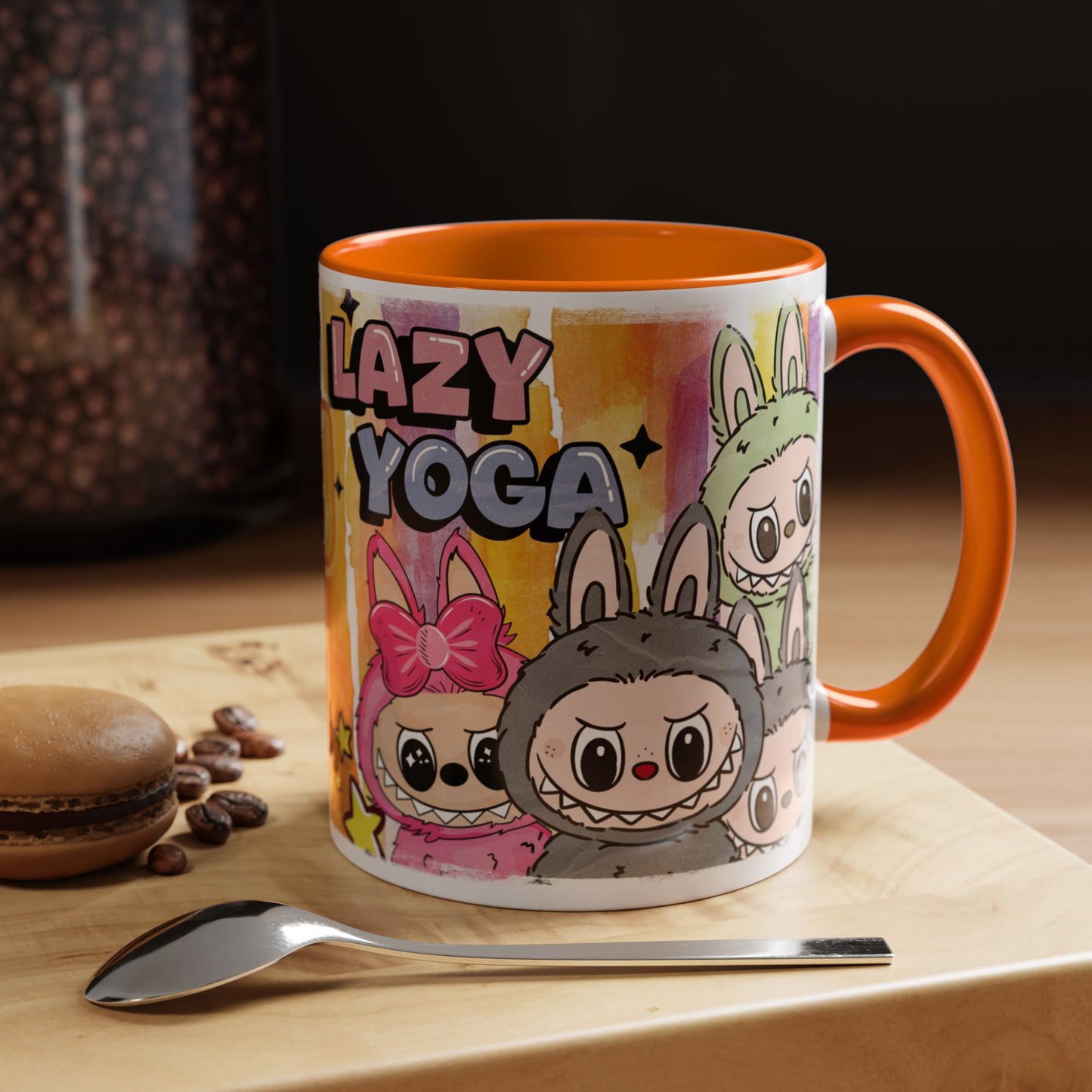 Mug Lazy Yoga Character Coffee Mug - Fun & Whimsical Art for Every Caffeine Lover