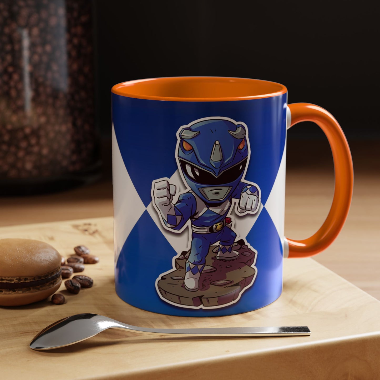 Mug Mighty Morphin Power Rangers Blue Ranger Ceramic Mug - 11oz & 15oz Coffee Mug - Accent Mug for Pop Culture Fans