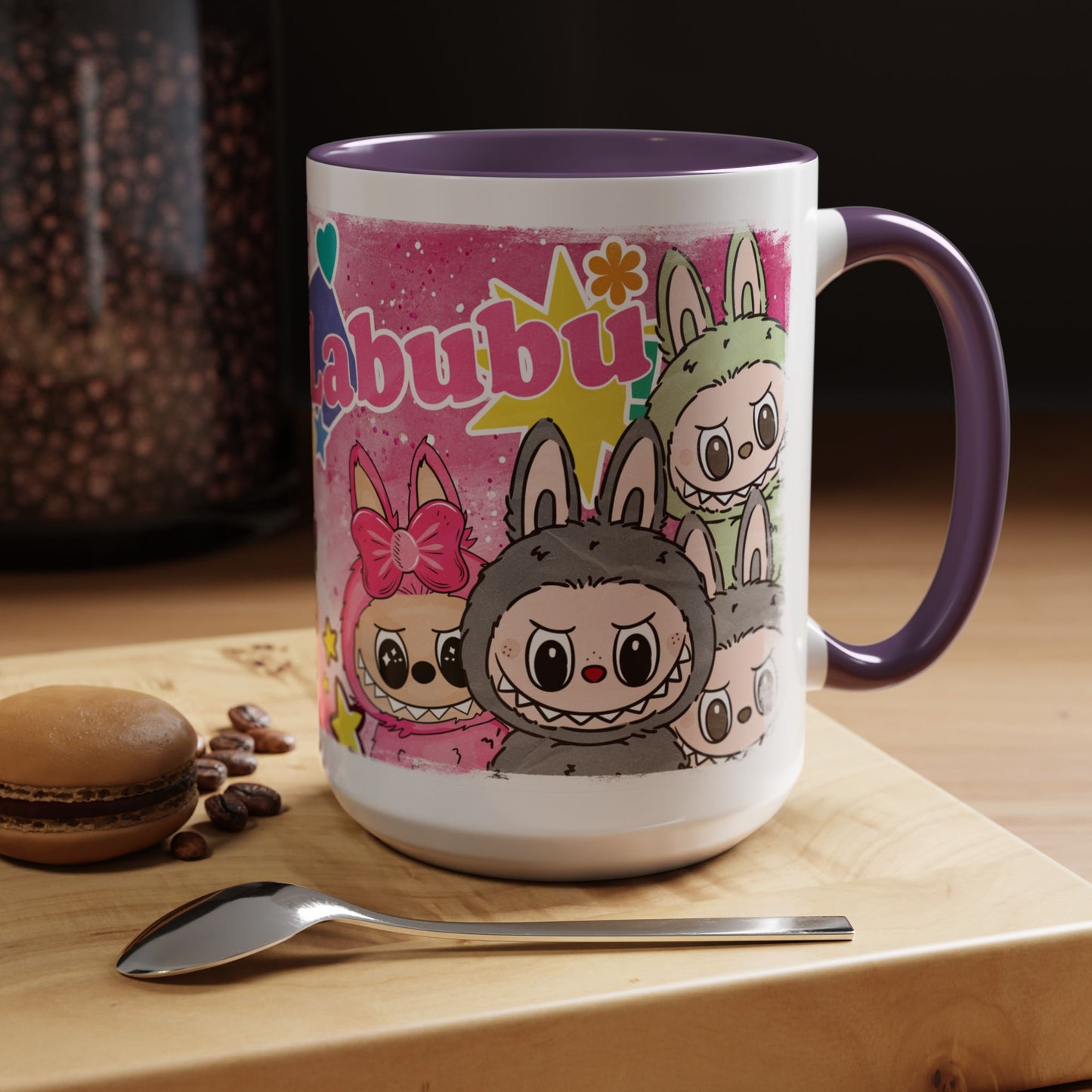 Mug Labubu Themed Accent Coffee Mug - Colorful & Whimsical Design for Kids and Collectors