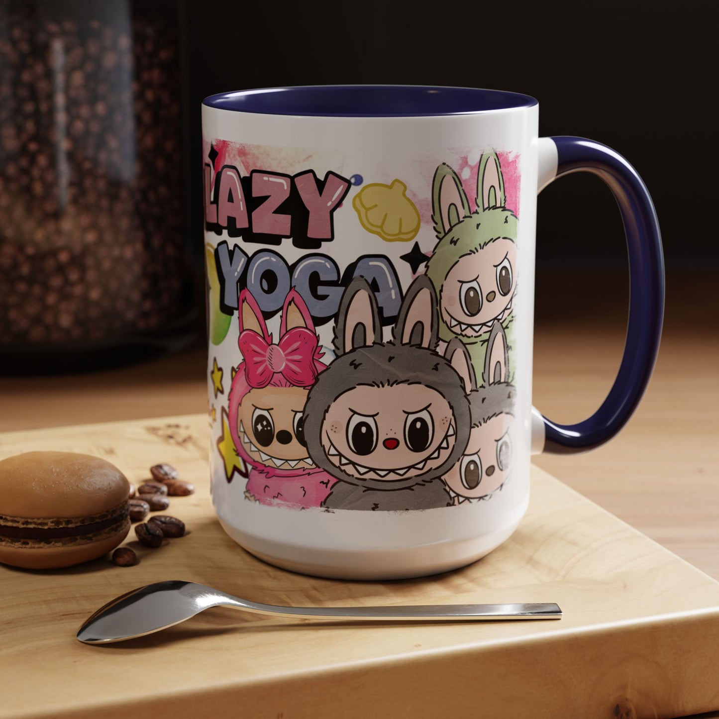 Mug Lazy Yoga Accent Coffee Mug - Fun and Colorful 11oz & 15oz Mugs for Coffee Lovers