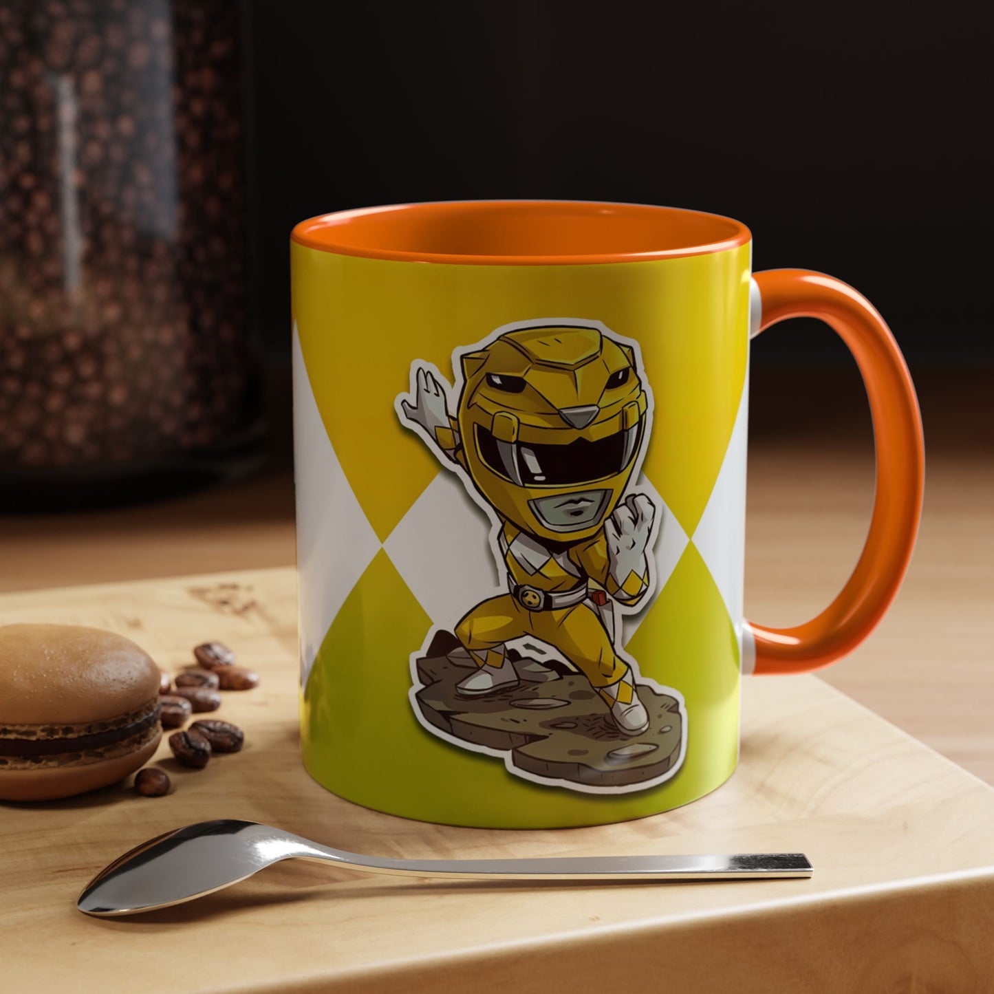 Mug Mighty Morphin Power Rangers Yellow Ranger Ceramic Mug - 11oz & 15oz Coffee Mug - Accent Mug for Pop Culture Fans