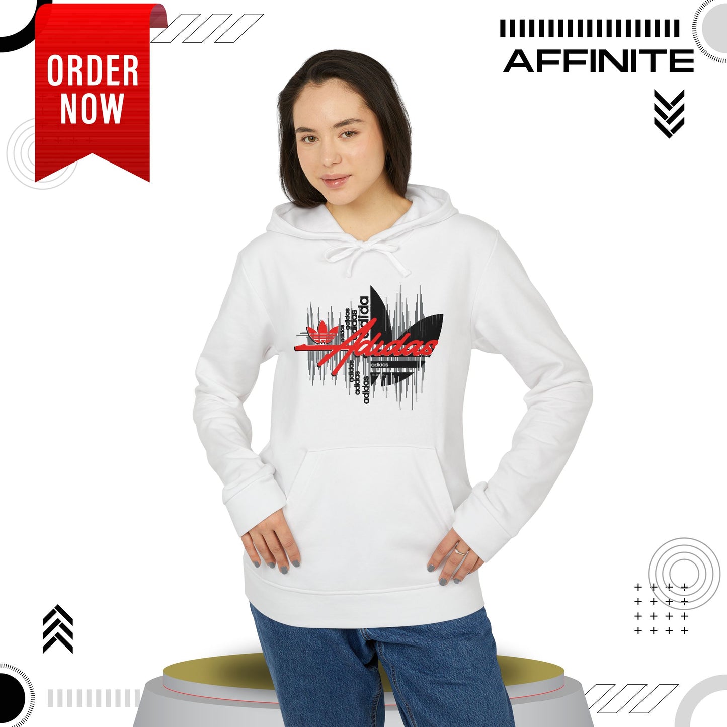 Hoodie Fleece Hoodie - T rendy Adidas Unisex Streetwear and Lounge Wear