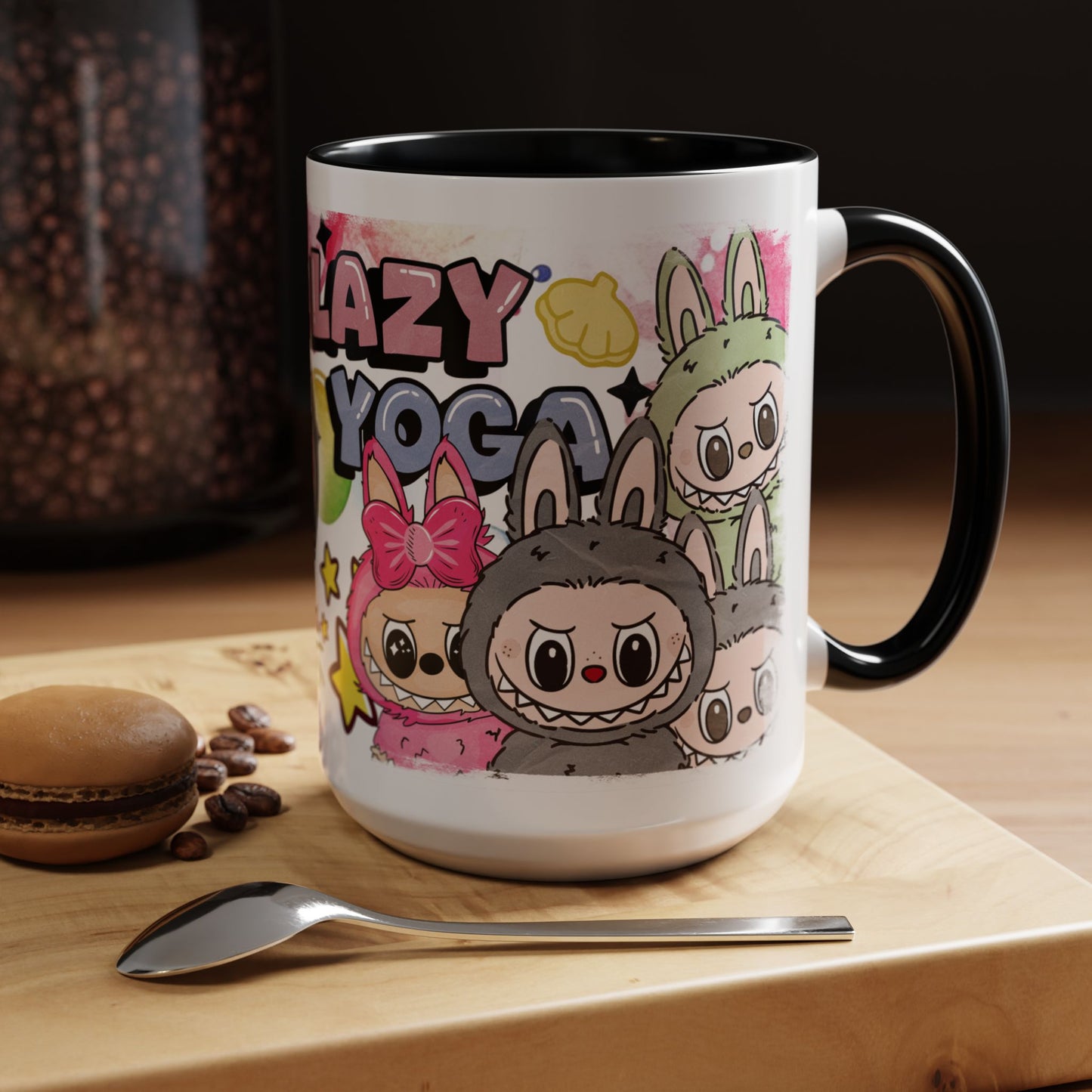 Mug Lazy Yoga Accent Coffee Mug - Fun and Colorful 11oz & 15oz Mugs for Coffee Lovers