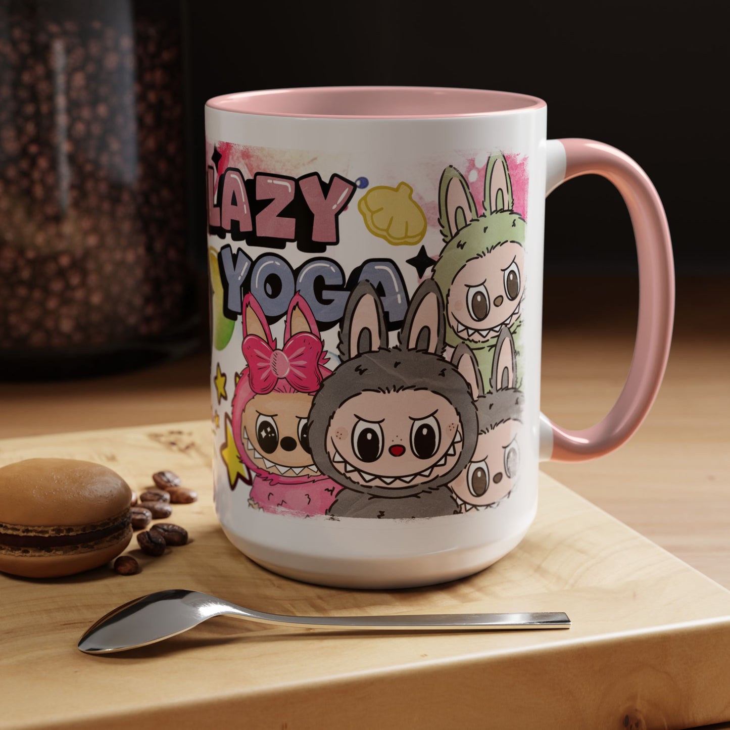 Mug Lazy Yoga Accent Coffee Mug - Fun and Colorful 11oz & 15oz Mugs for Coffee Lovers