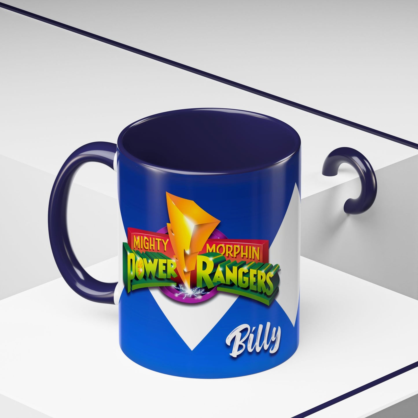 Mug Mighty Morphin Power Rangers Blue Ranger Ceramic Mug - 11oz & 15oz Coffee Mug - Accent Mug for Pop Culture Fans