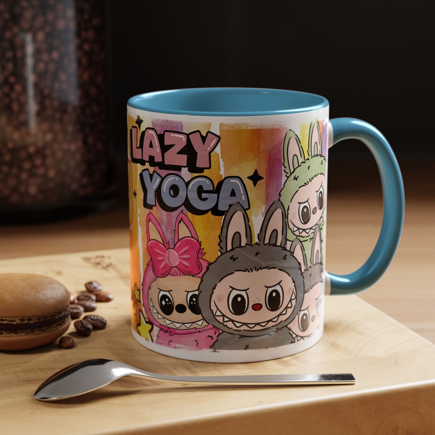 Mug Lazy Yoga Character Coffee Mug - Fun & Whimsical Art for Every Caffeine Lover