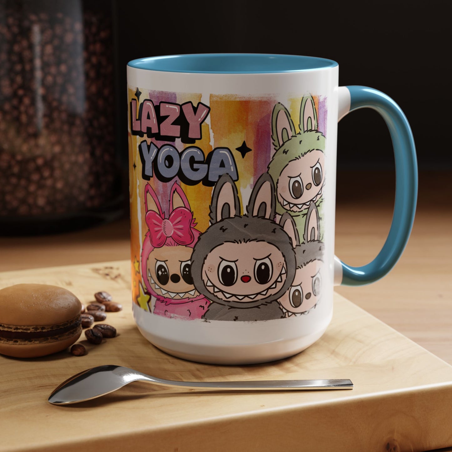 Mug Lazy Yoga Character Coffee Mug - Fun & Whimsical Art for Every Caffeine Lover