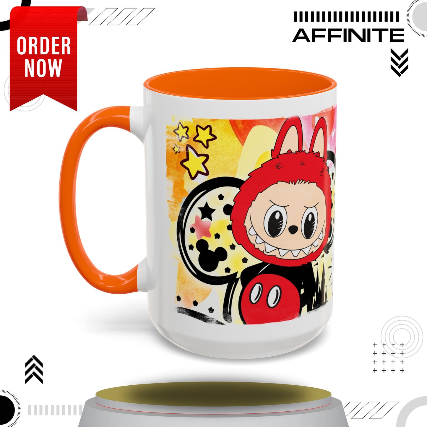 Mug Lazy Yoga Accent Coffee Mug - Fun and Colorful 11oz & 15oz Mugs for Coffee Lovers 15oz Orange
