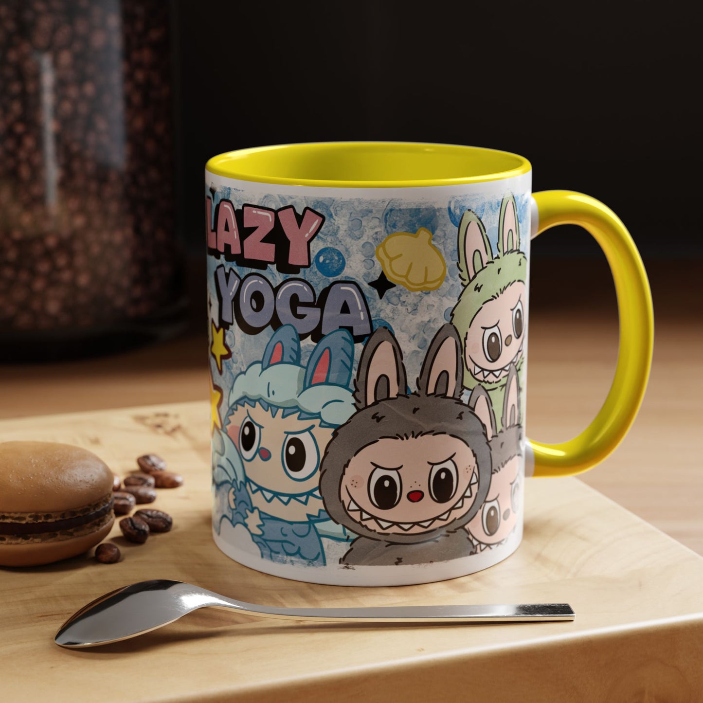 Mug Lazy Yoga Accent Coffee Mug - Cute Animal Design 11oz & 15oz