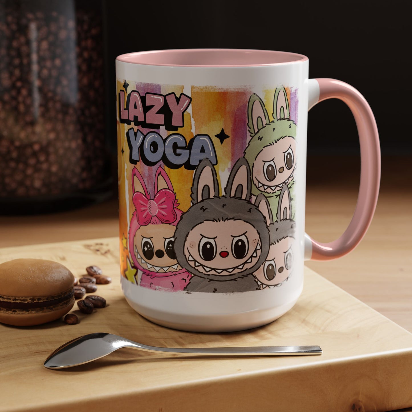 Mug Lazy Yoga Character Coffee Mug - Fun & Whimsical Art for Every Caffeine Lover