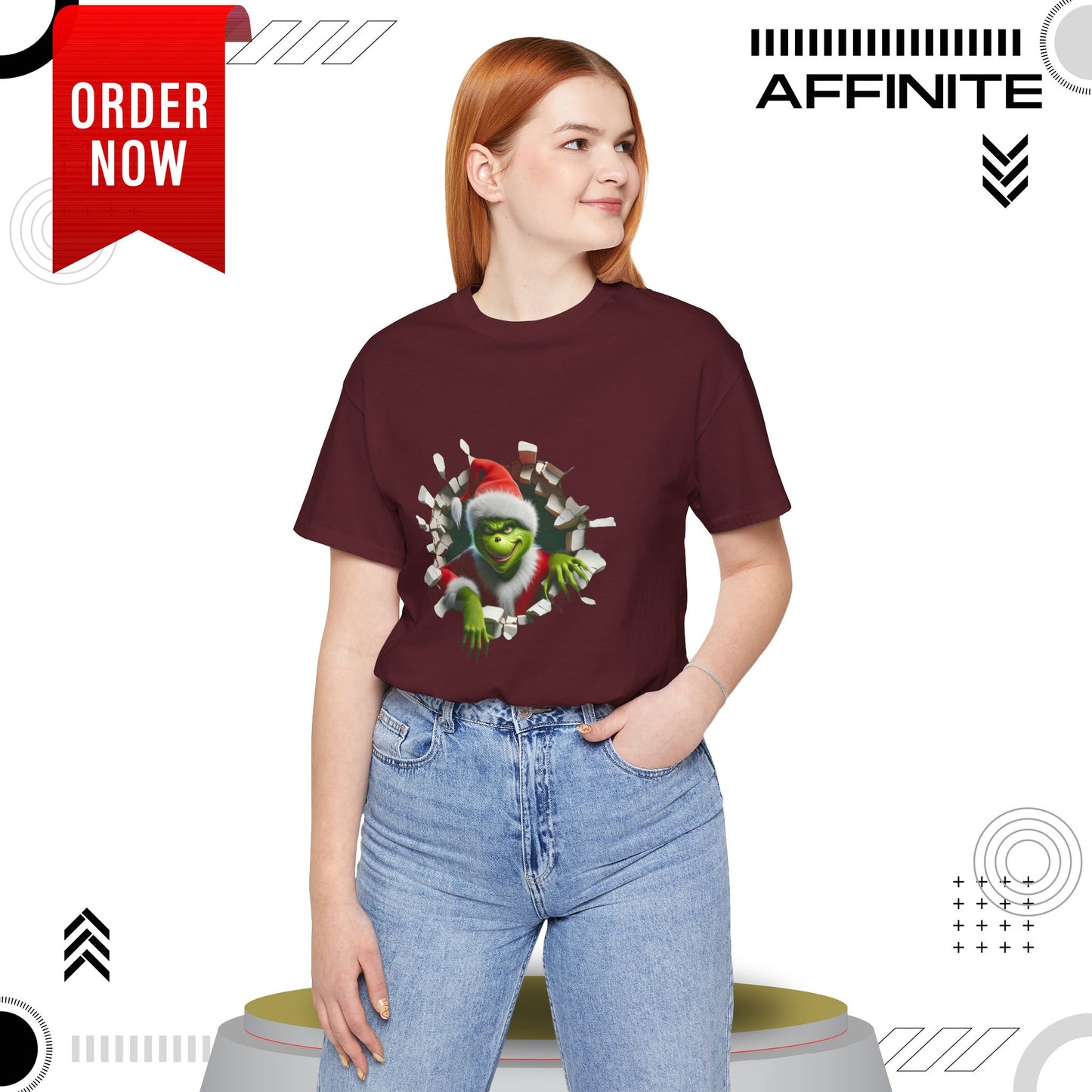 T-Shirt The Grinch Unisex Jersey Short Sleeve Tee | Soft Cotton Christmas T-Shirt