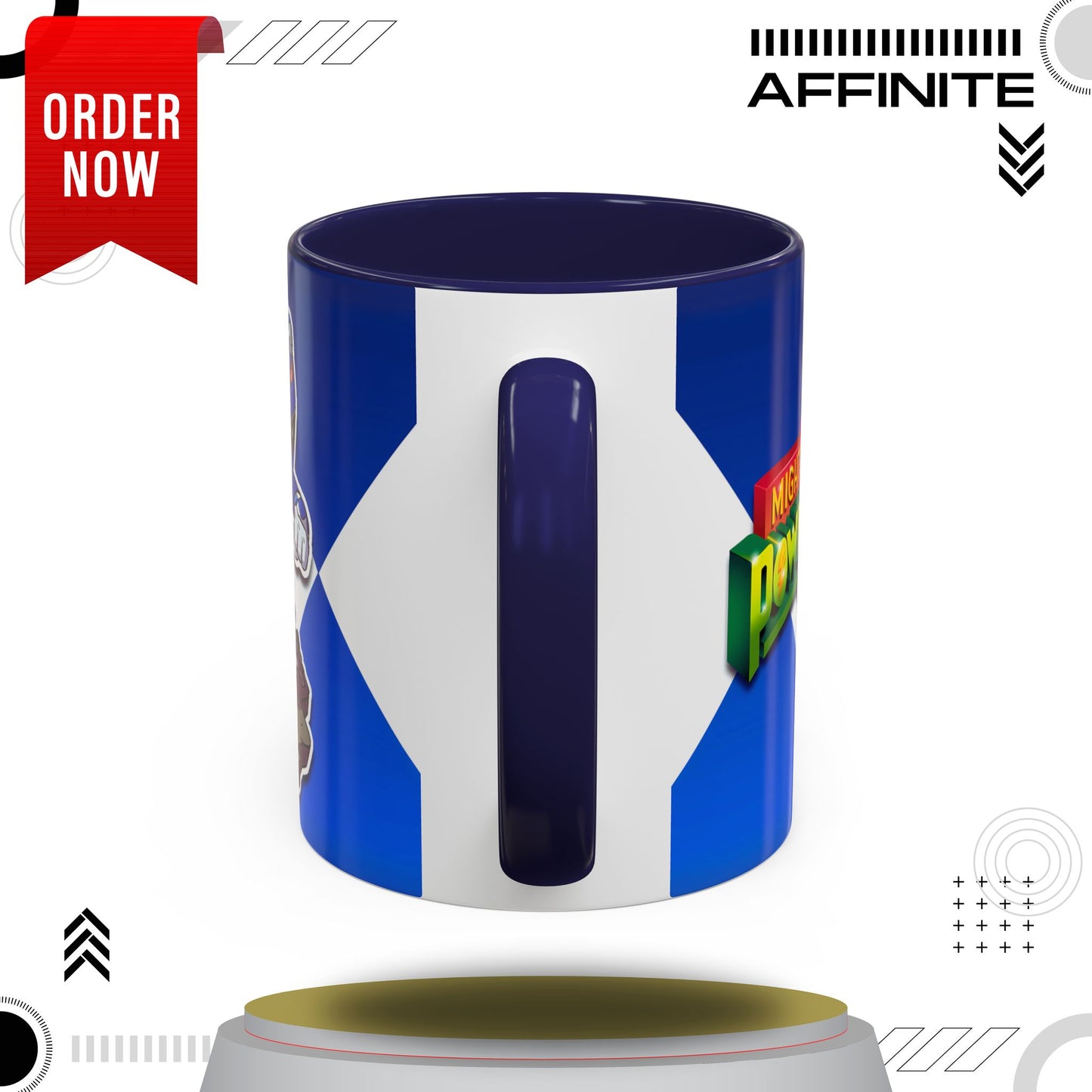 Mug Mighty Morphin Power Rangers Blue Ranger Ceramic Mug - 11oz & 15oz Coffee Mug - Accent Mug for Pop Culture Fans