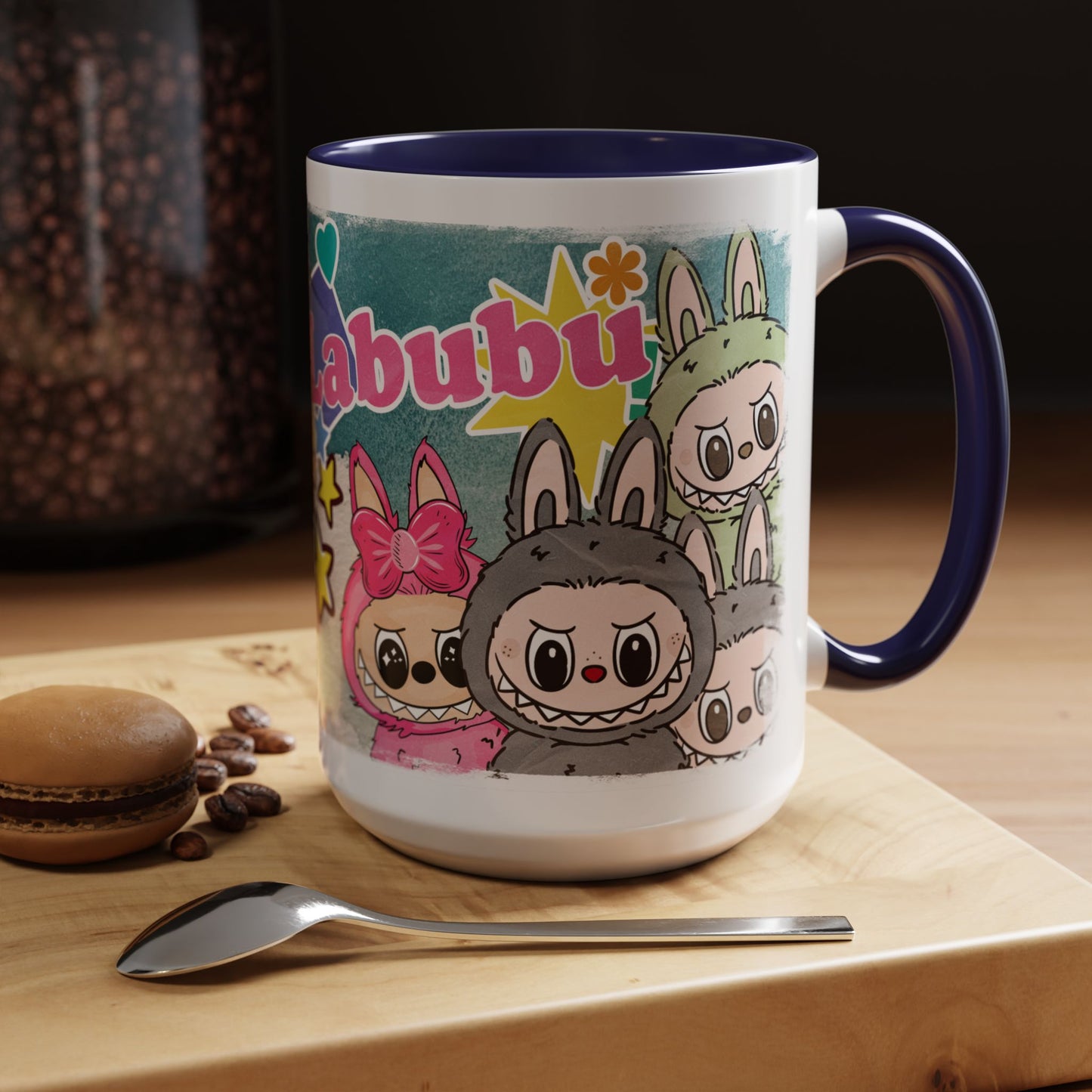 Mug Labubu Character Accent Coffee Mug - Cute and Colorful Design for Fans