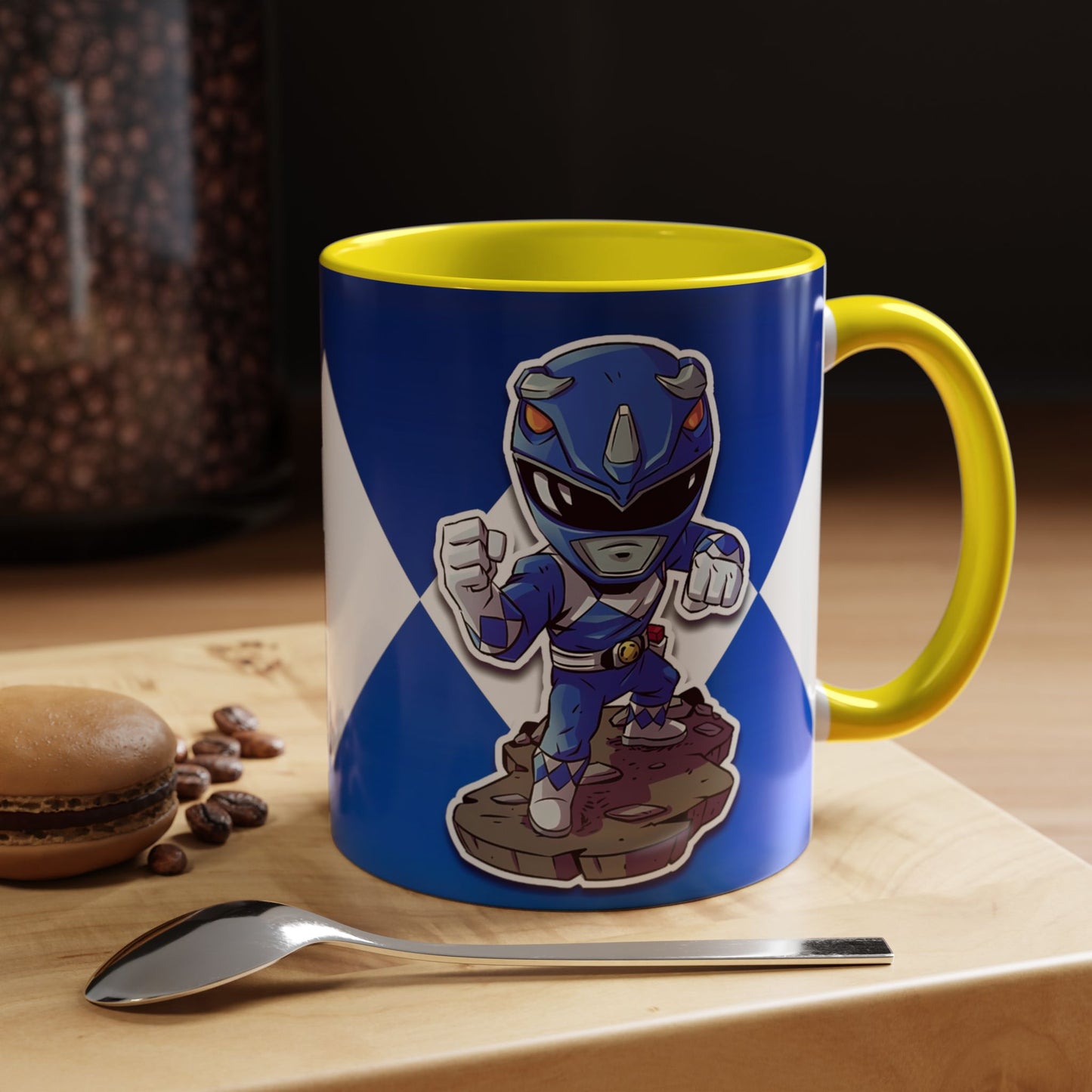 Mug Mighty Morphin Power Rangers Blue Ranger Ceramic Mug - 11oz & 15oz Coffee Mug - Accent Mug for Pop Culture Fans