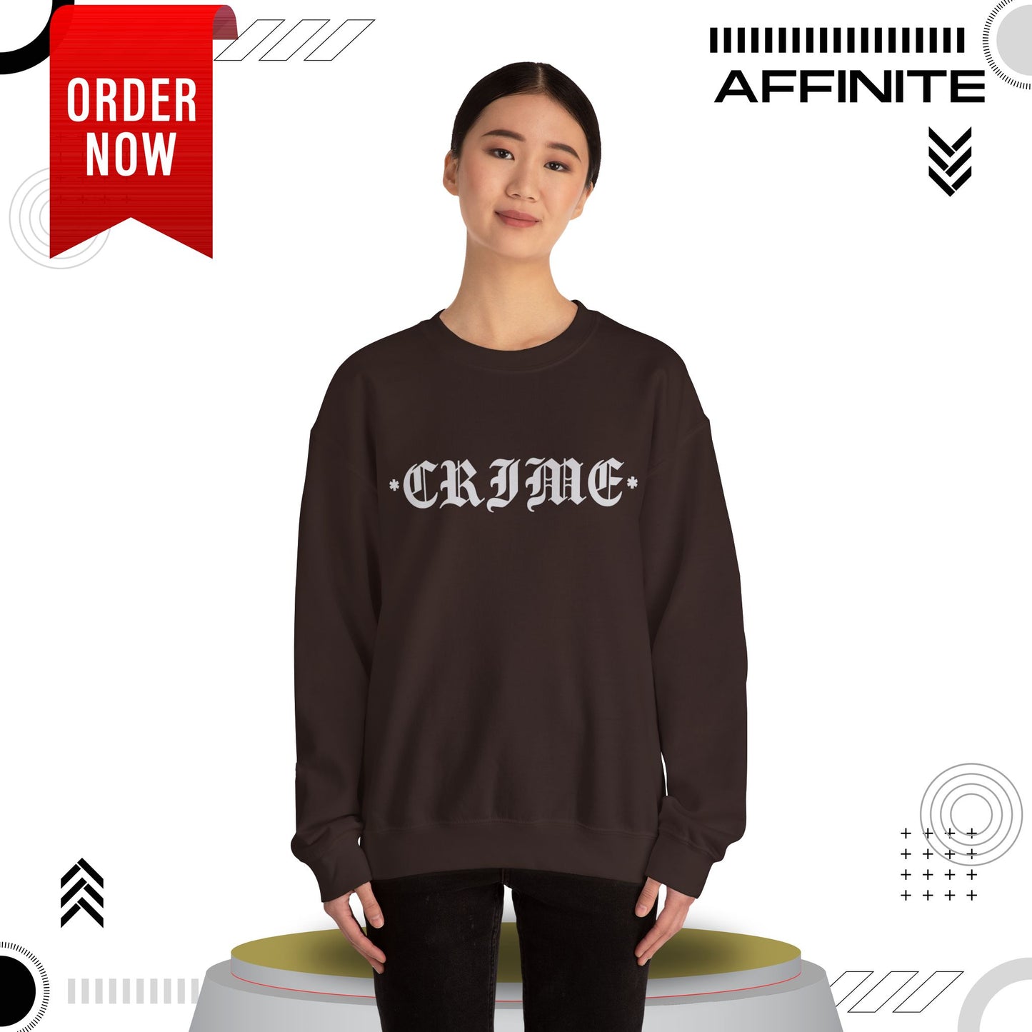 Sweatshirt CRIME Graphic Sweatshirt - Unisex Heavy Blend Crewneck (Cotton/Polyester)