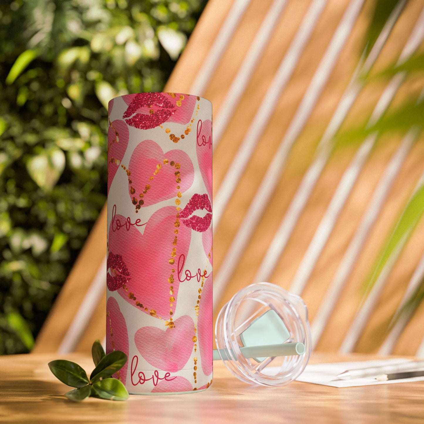 Tumblers Love Inspired Tumbler – 20oz Skinny Matte Cup for Hot & Cold Drinks