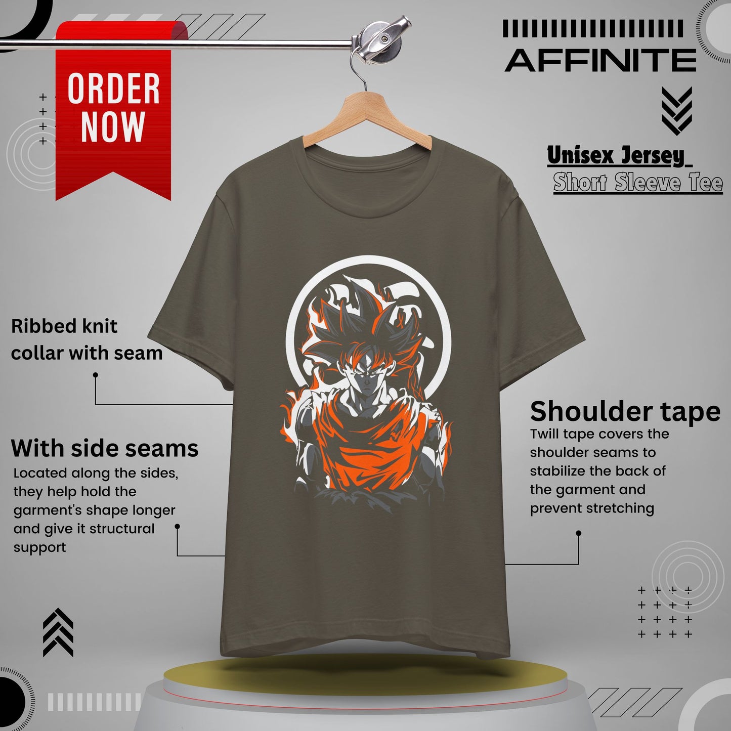 T-Shirt Anime-Inspired Unisex T-Shirt - Ultra Soft Cotton Tee Army