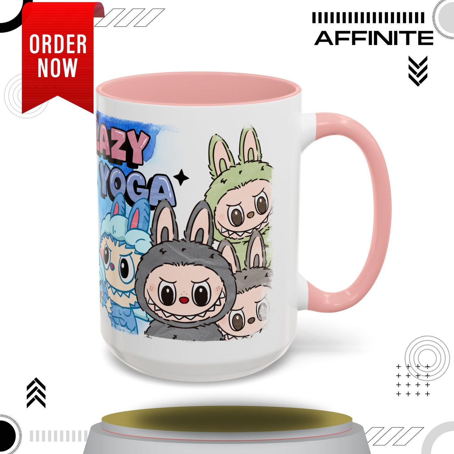 Mug Lazy Yoga Monsters Coffee Mug - Fun Accent Mug for Yoga Lovers