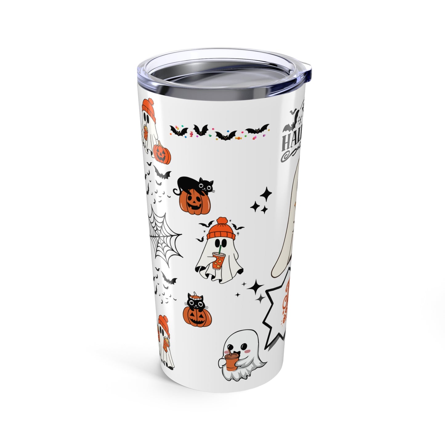 Tumblers Tumbler 20oz White, "Spooky Halloween 20oz Tumbler" Keep Your Drinks Hot or Cold with Style!