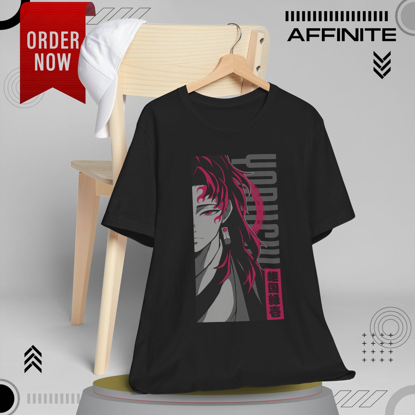 T-Shirt Yoriichi Anime T-Shirt - Demon Slayer Inspired Graphic Tee (Unisex Cotton)