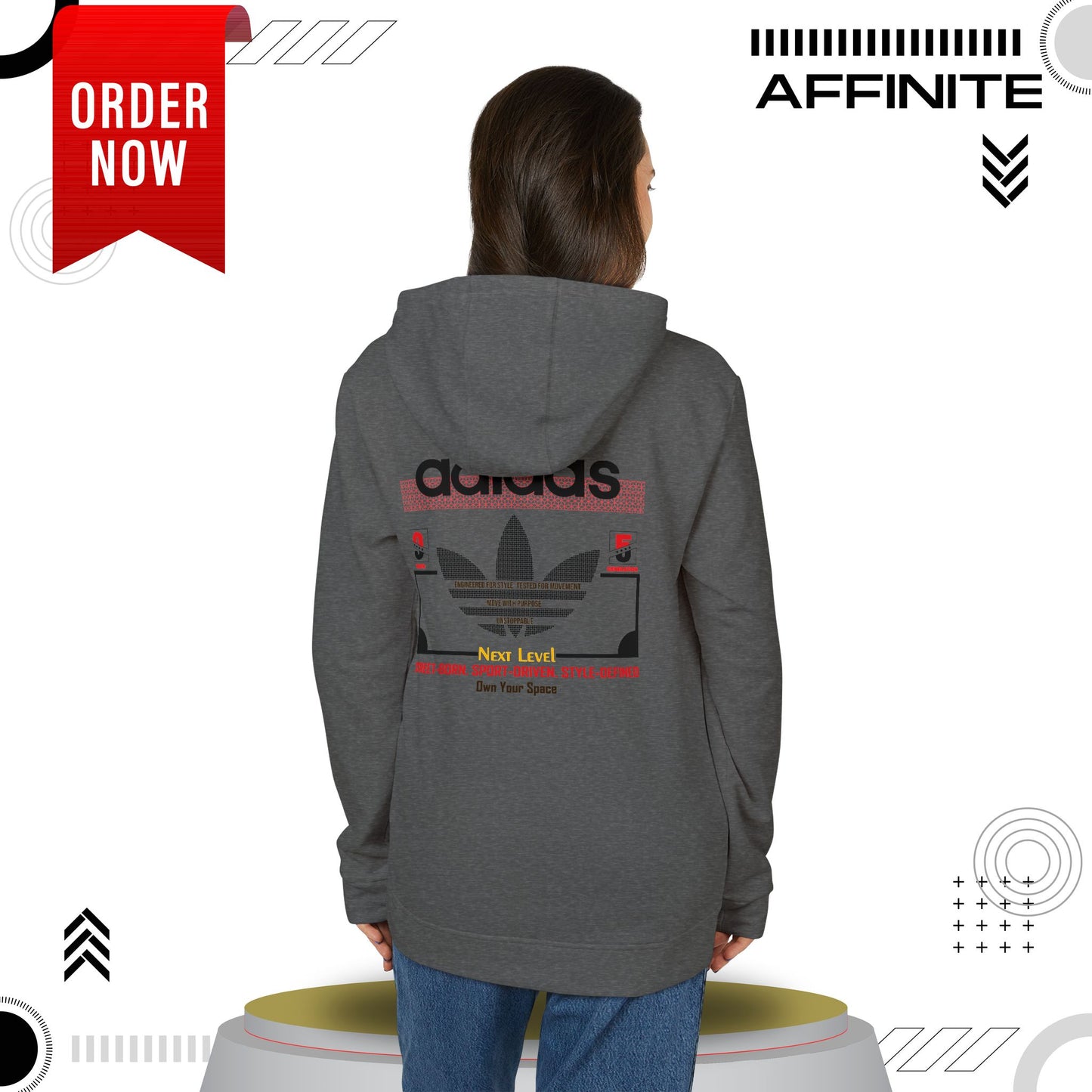 Hoodie Fleece Hoodie - T rendy Adidas Unisex Streetwear and Lounge Wear