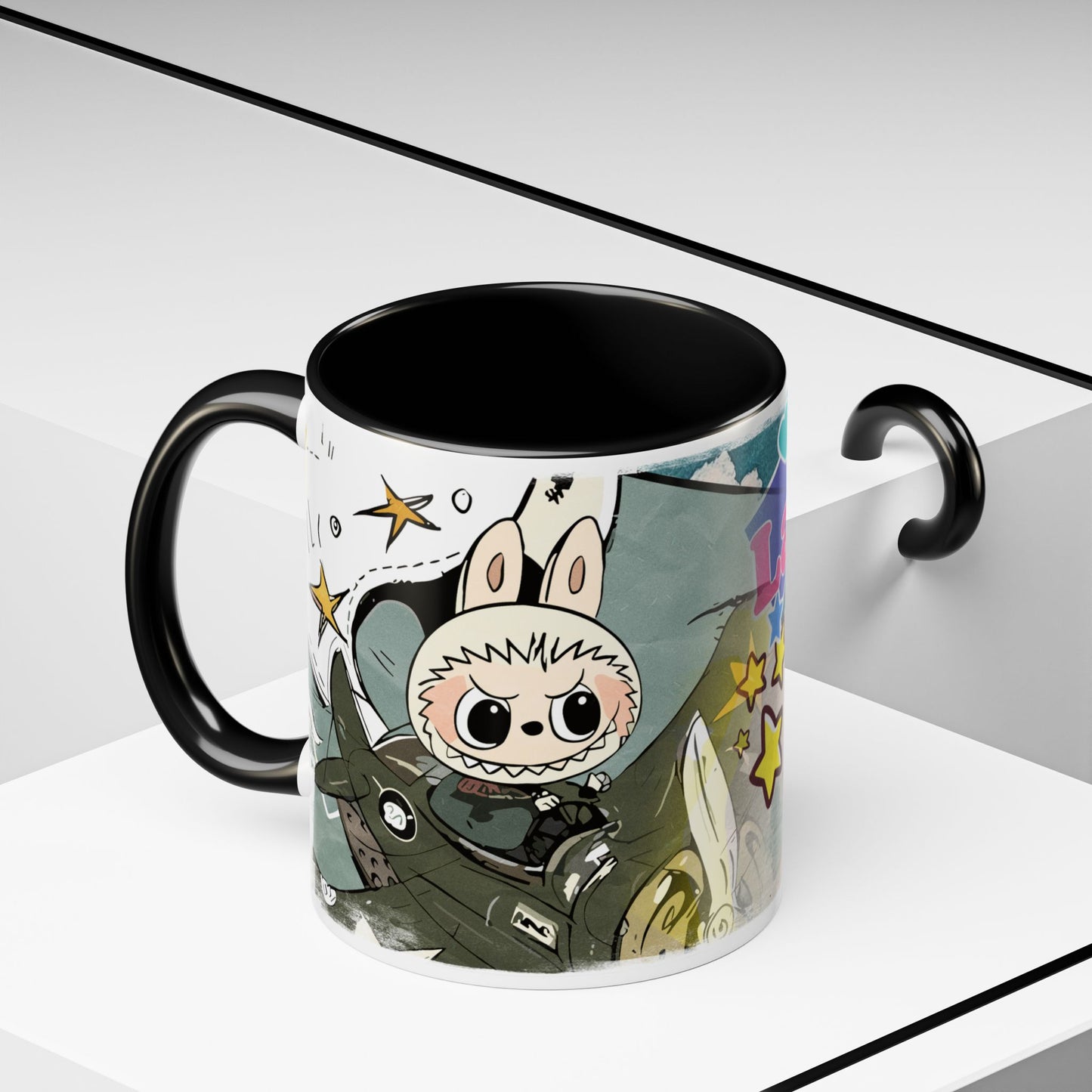 Mug Labubu Character Accent Coffee Mug - Cute and Colorful Design for Fans