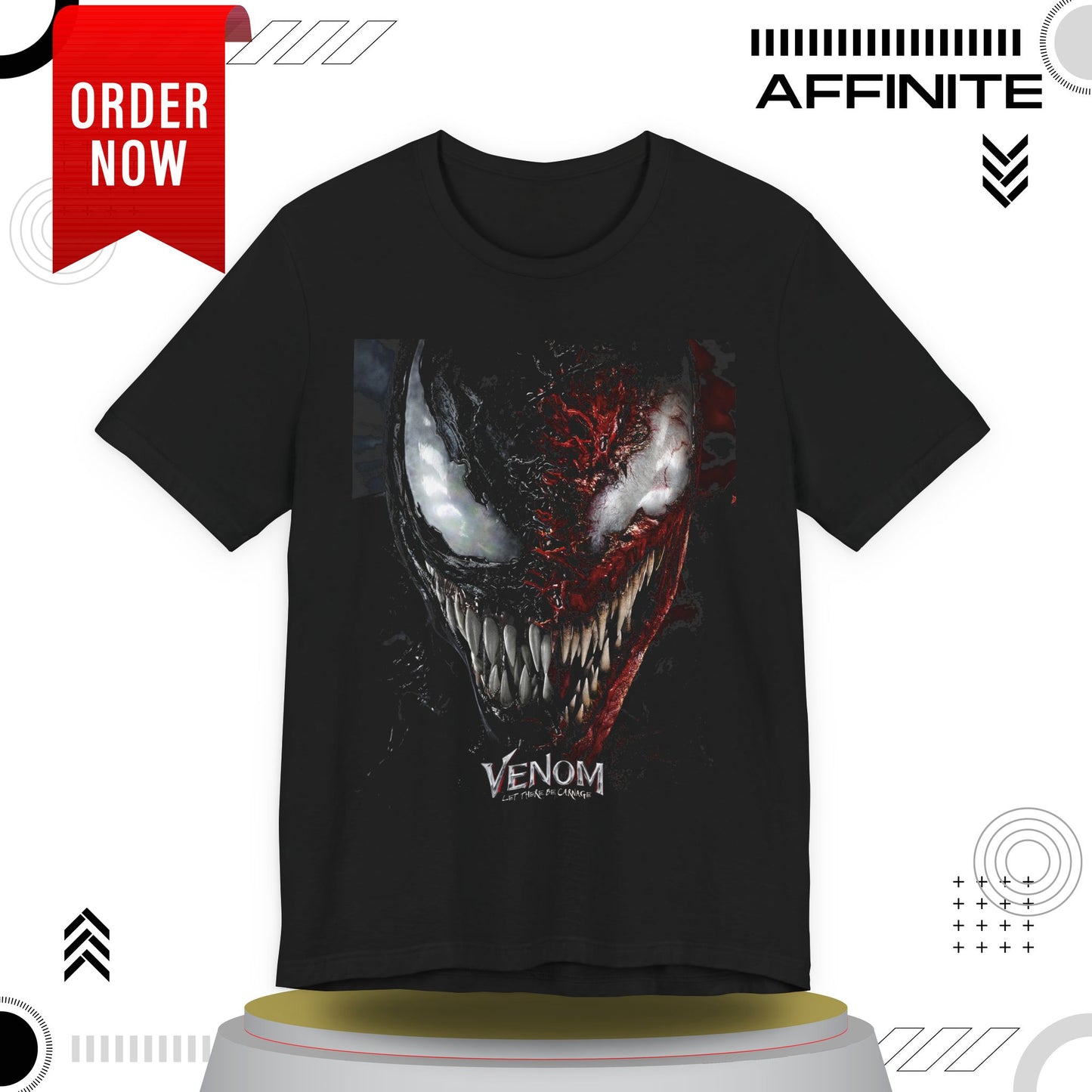 T-Shirt Venom Graphic Tee - Unisex Comic Book T-Shirt for Fans (100% Cotton)