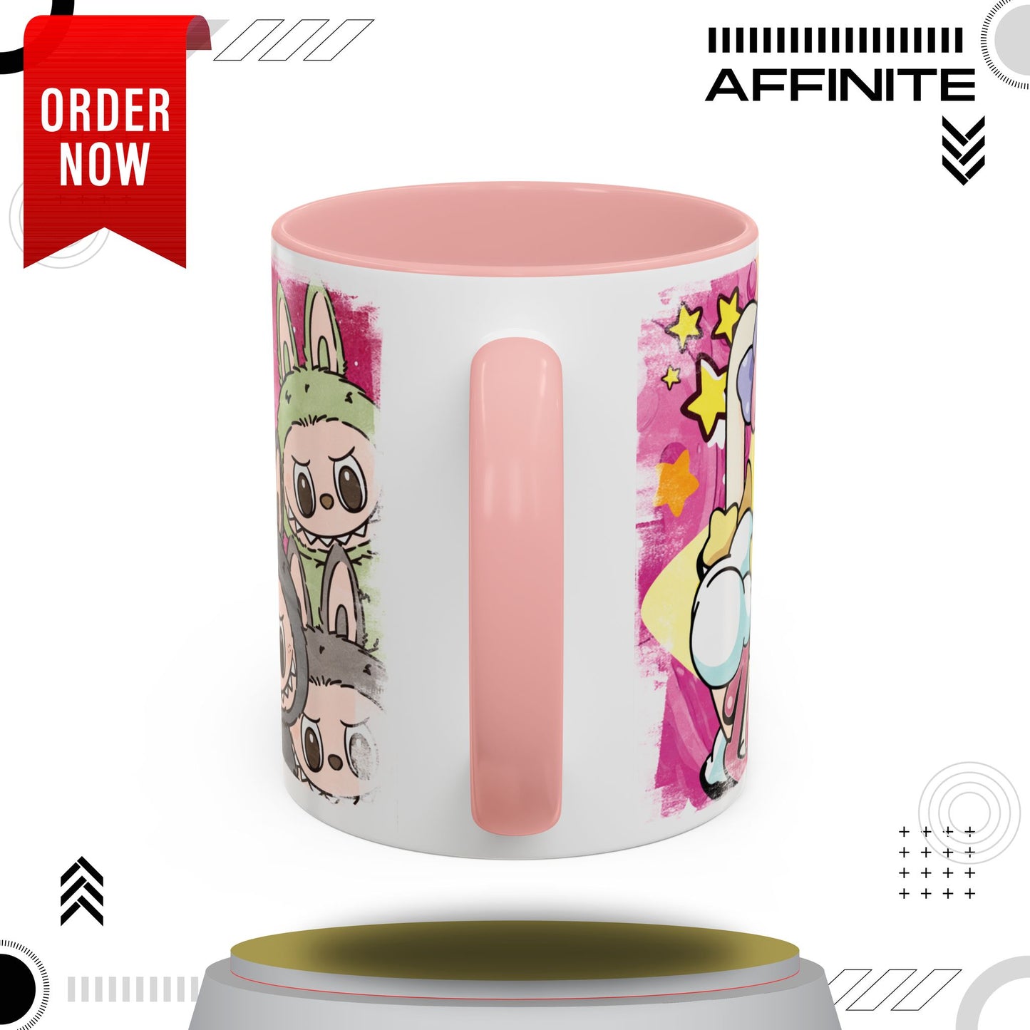 Mug Lazy Yoga Labubu Accent Coffee Mug - Fun & Playful Design for Relaxation