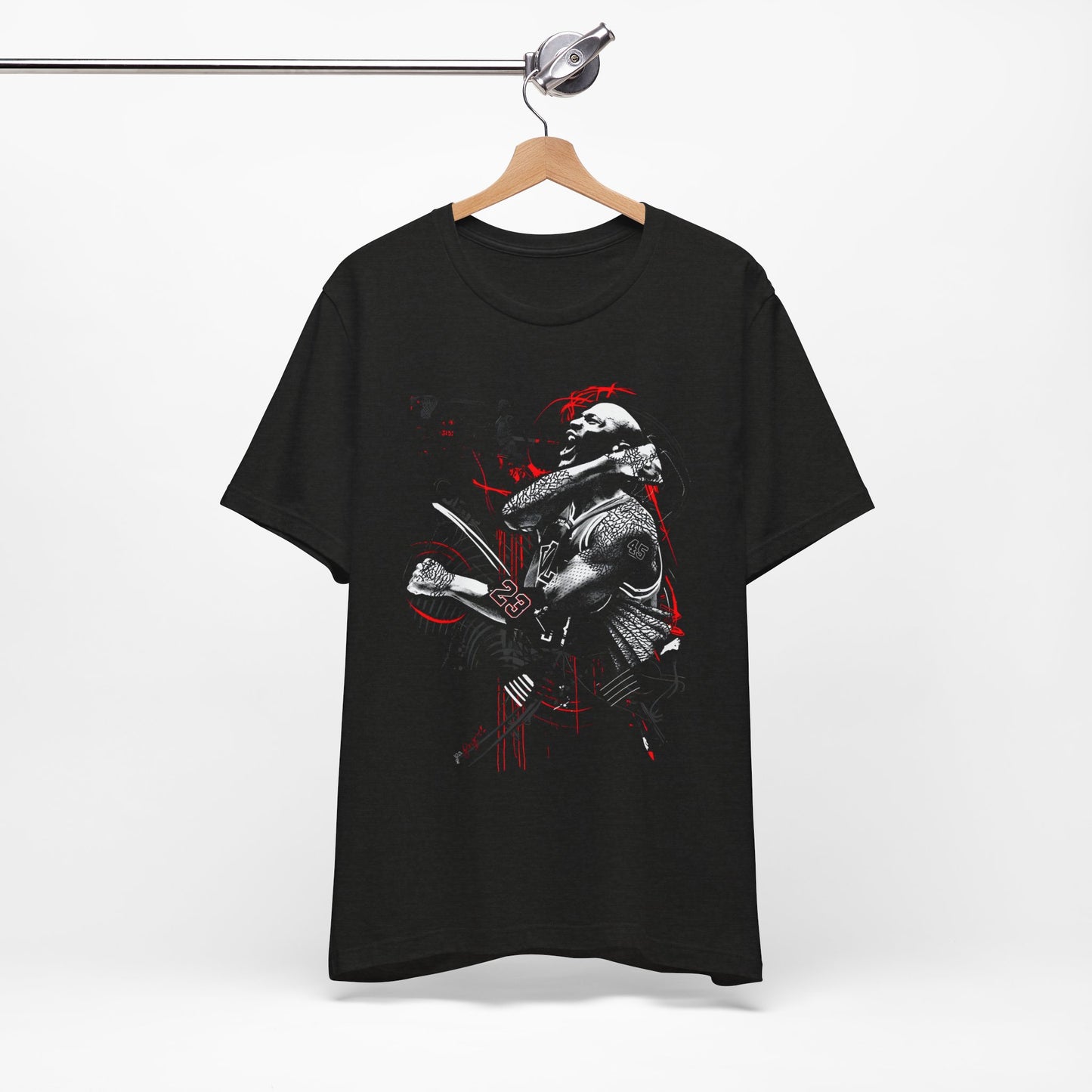 T-Shirt Dark Warrior Graphic Tee | Cool Casual Streetwear Black Heather