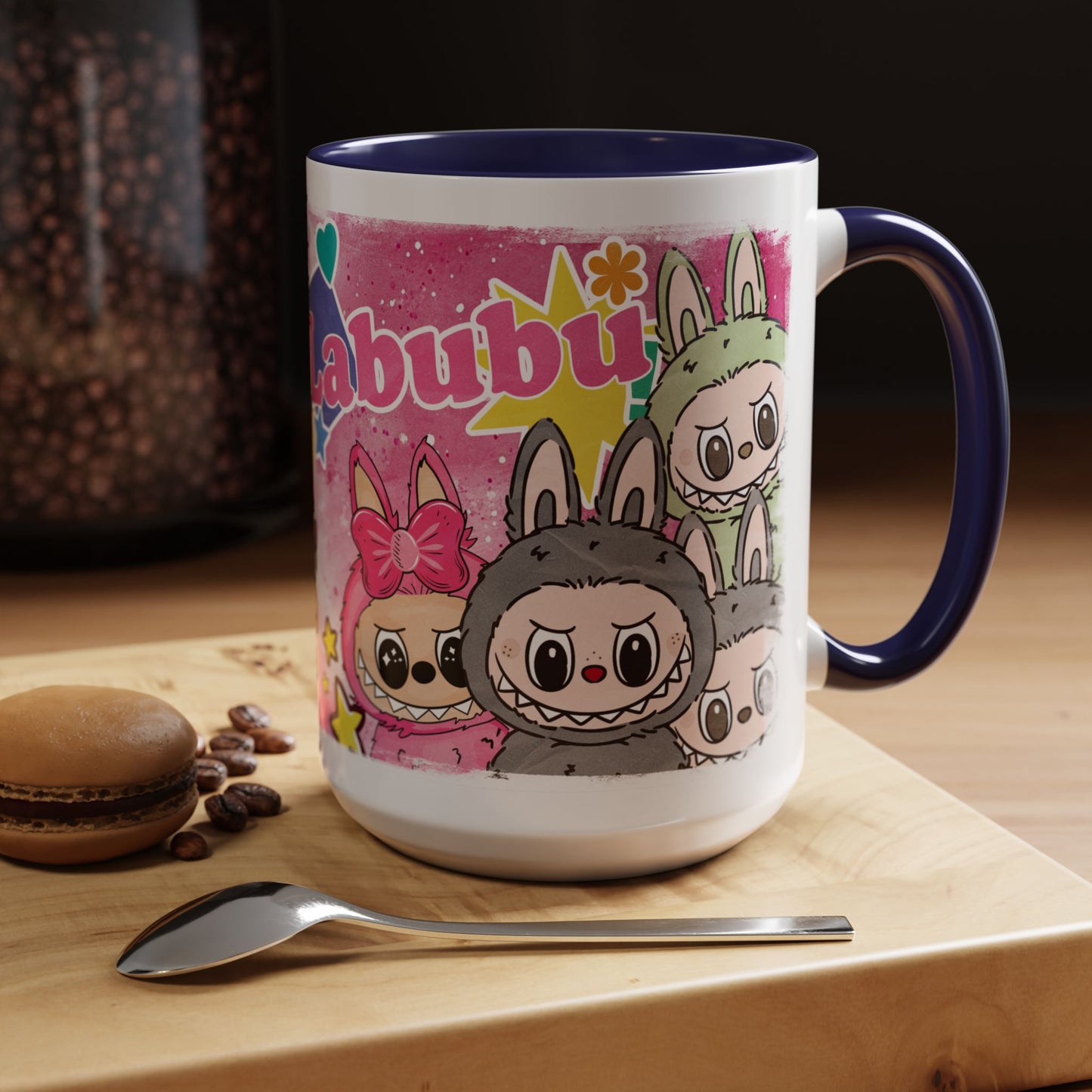 Mug Labubu Themed Accent Coffee Mug - Colorful & Whimsical Design for Kids and Collectors