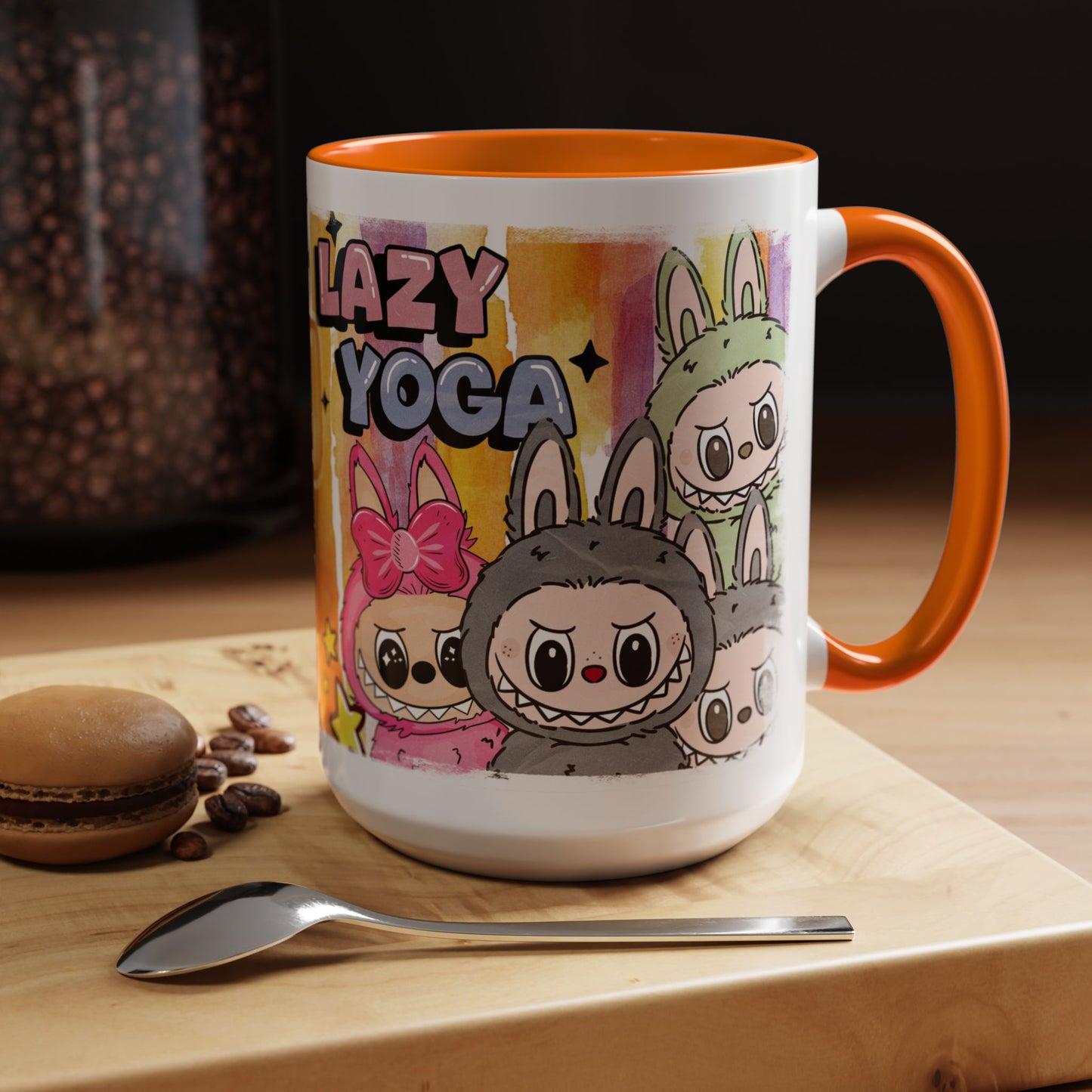 Mug Lazy Yoga Character Coffee Mug - Fun & Whimsical Art for Every Caffeine Lover