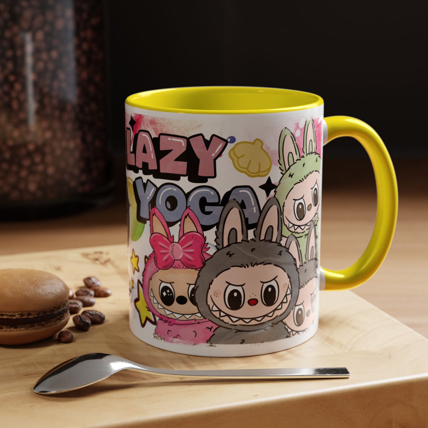 Mug Lazy Yoga Accent Coffee Mug - Fun and Colorful 11oz & 15oz Mugs for Coffee Lovers