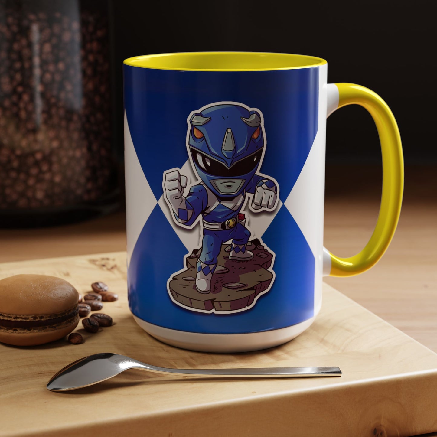 Mug Mighty Morphin Power Rangers Blue Ranger Ceramic Mug - 11oz & 15oz Coffee Mug - Accent Mug for Pop Culture Fans