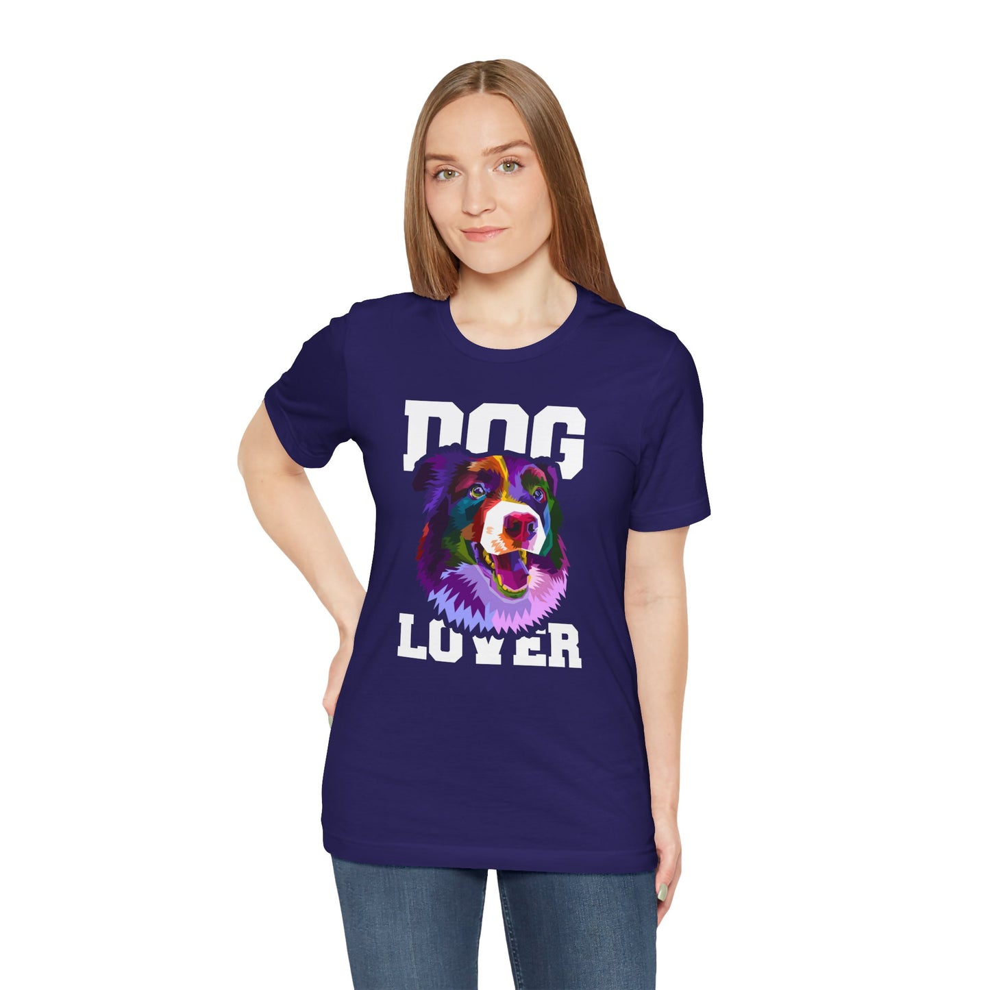 T-Shirt Unisex Dog Lover Shirt | Graphic T-Shirt with Dog Design and 'Dog Lover' Text