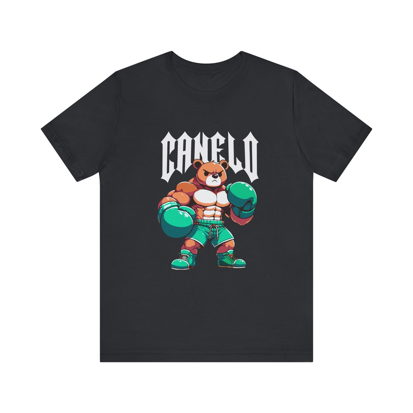 T-Shirt Boxing Bear T-Shirt - Unisex Jersey Short Sleeve Tee Inspired by Canelo Vintage Black