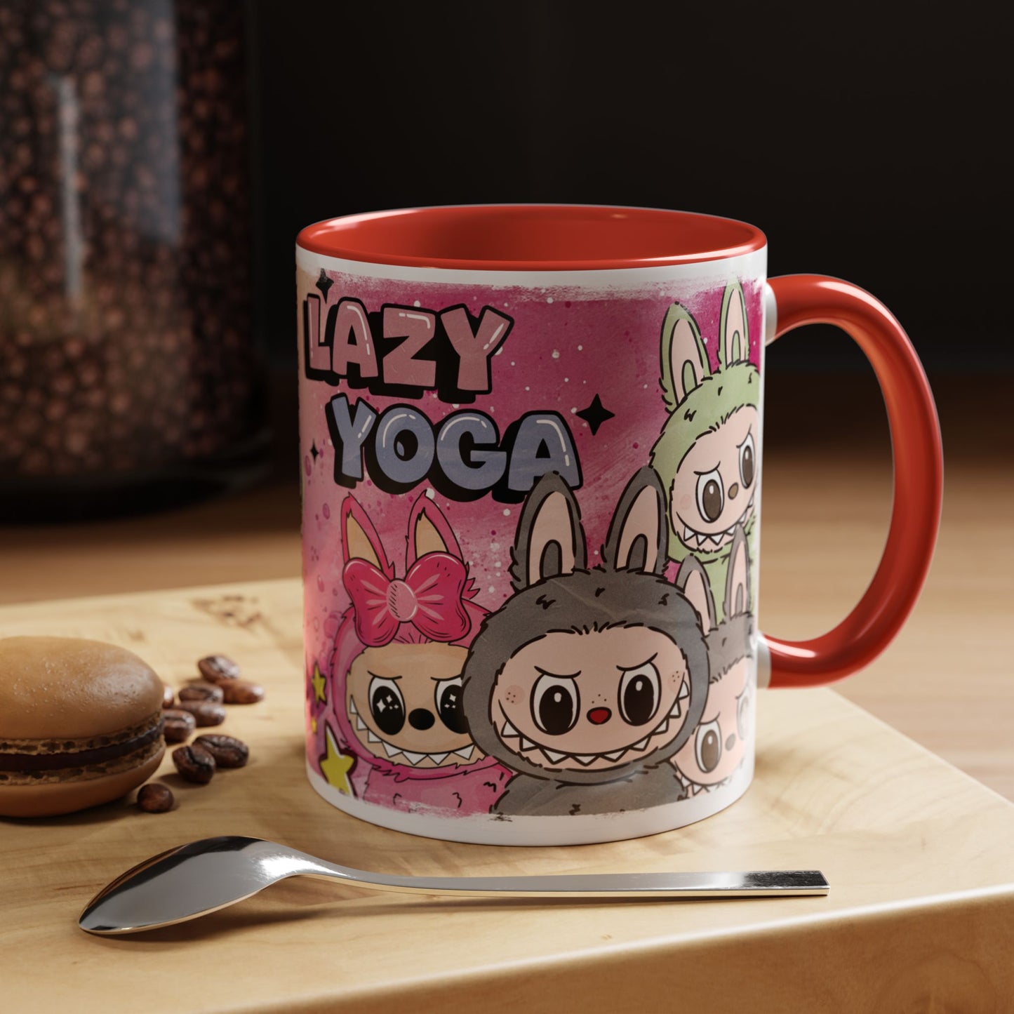 Mug Lazy Yoga Labubu Accent Coffee Mug - Fun & Playful Design for Relaxation
