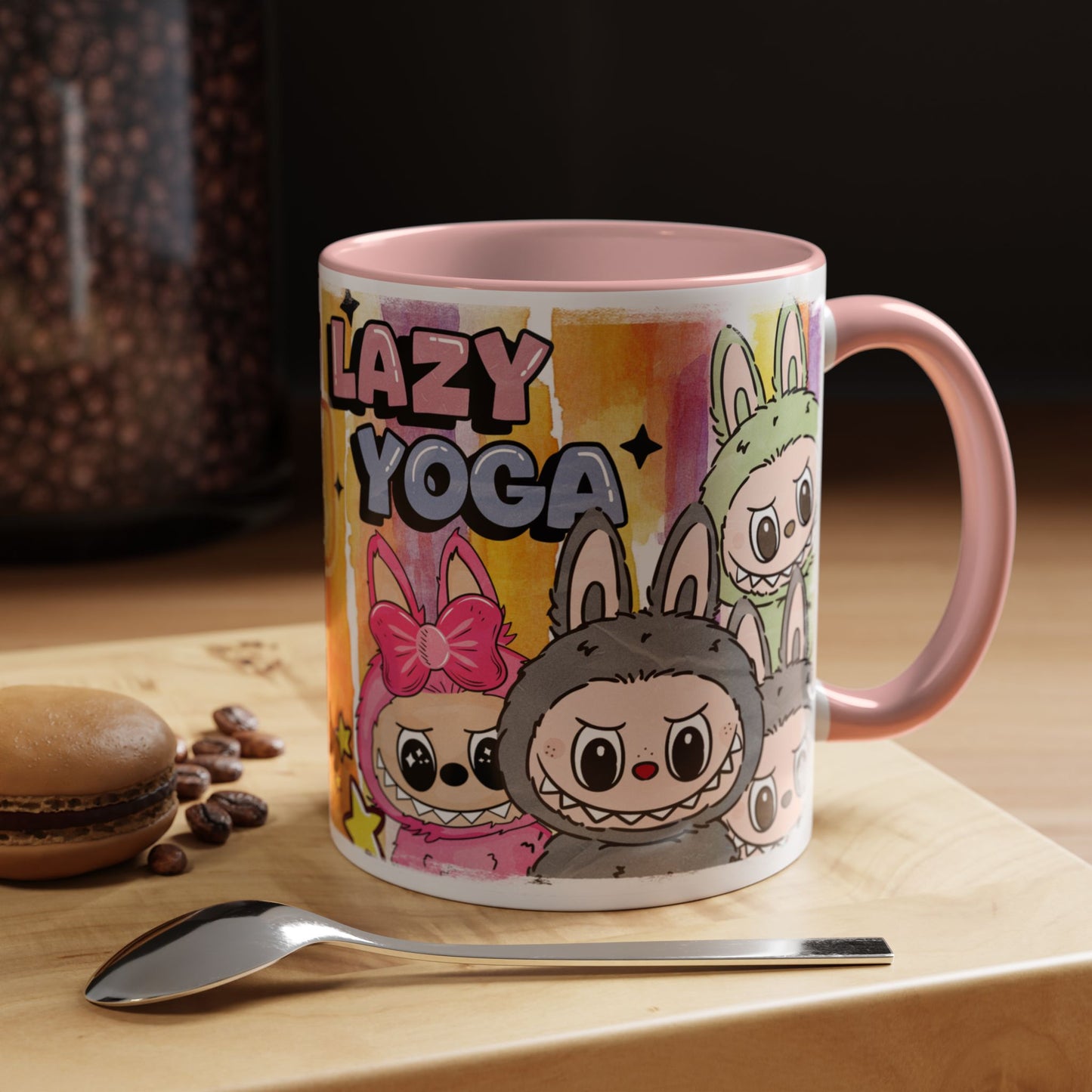 Mug Lazy Yoga Character Coffee Mug - Fun & Whimsical Art for Every Caffeine Lover