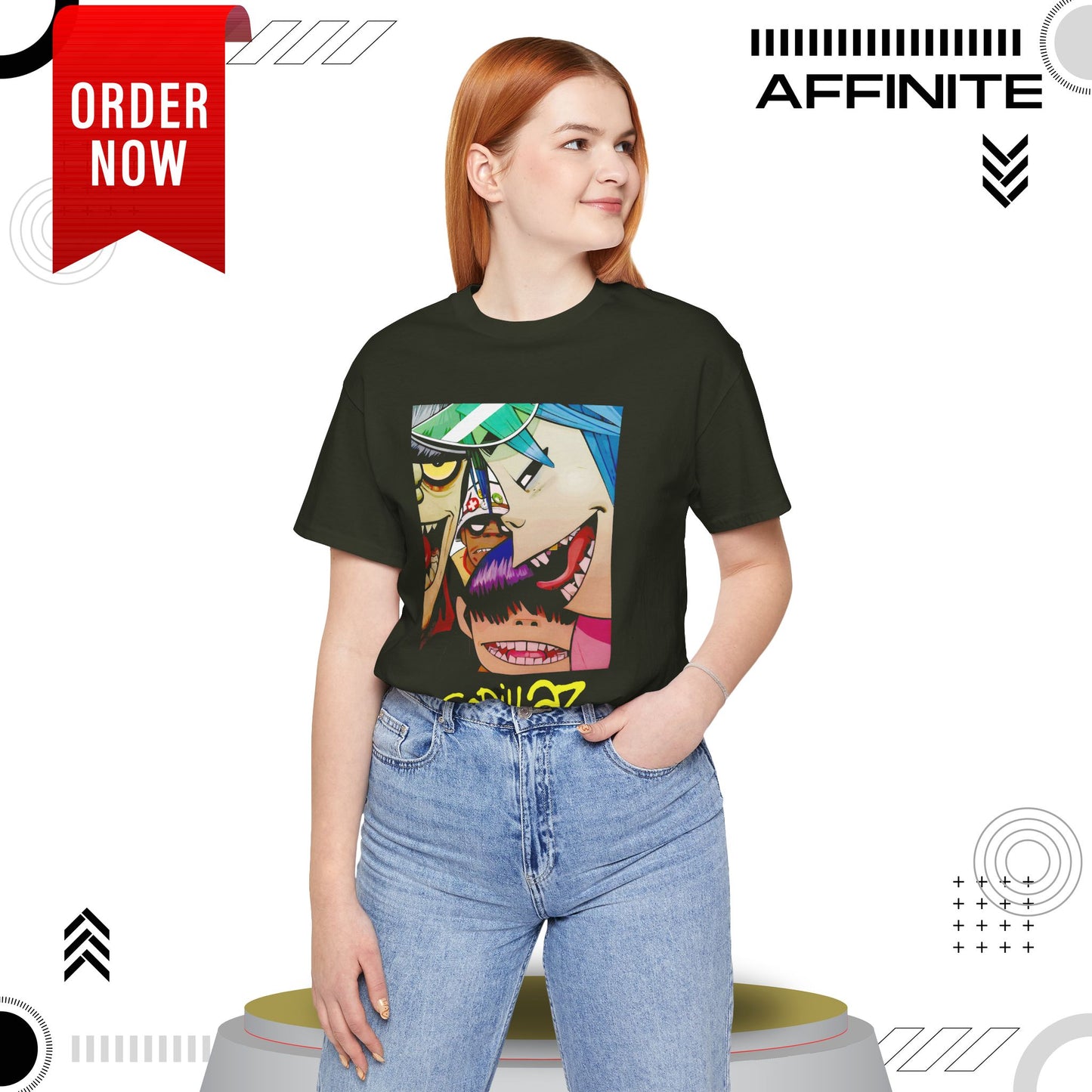 T-Shirt Gorillaz T-Shirt - Streetwear Unisex Band Tee for Music Fans (100% Cotton)