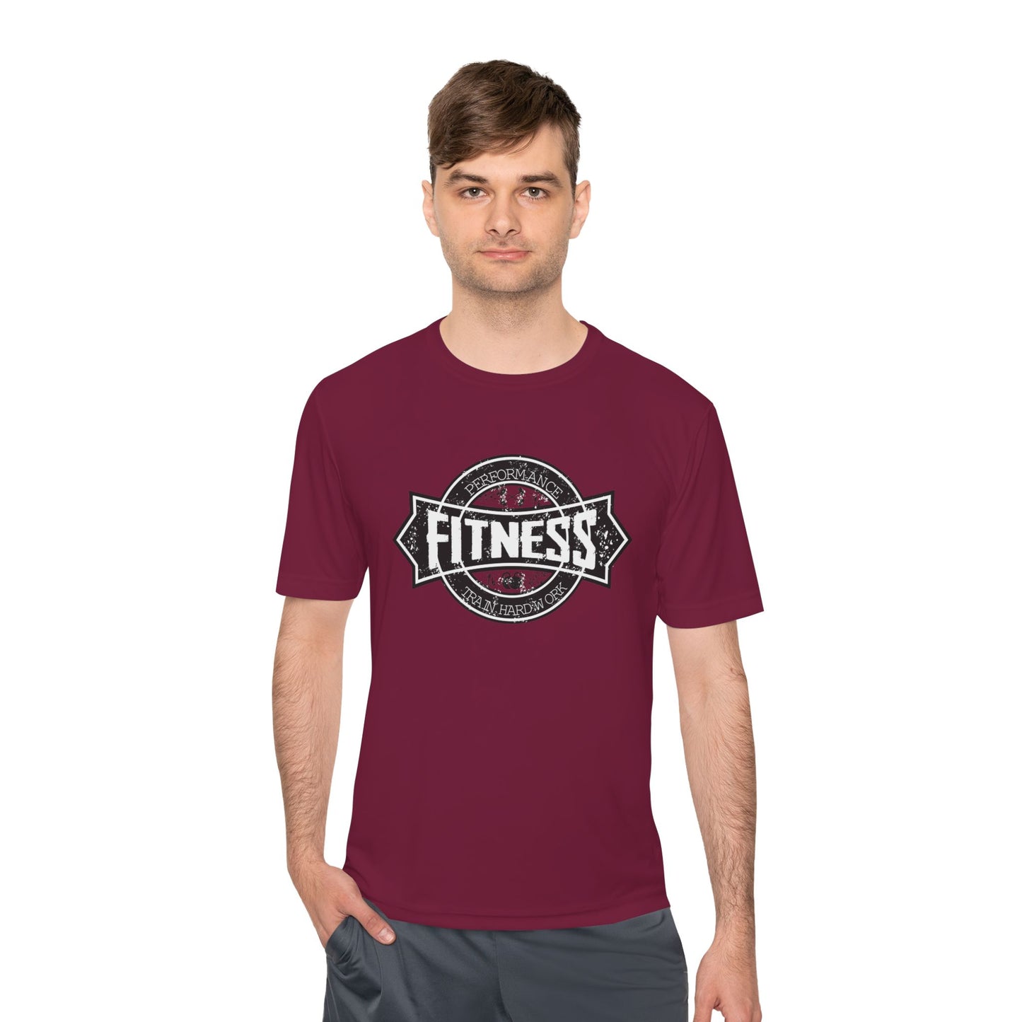 T-Shirt Moisture Wicking Fitness Shirt - Unisex Workout Tee for Gym, Running, Yoga
