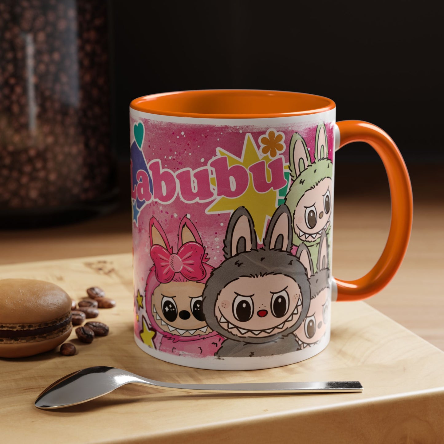 Mug Labubu Themed Accent Coffee Mug - Colorful & Whimsical Design for Kids and Collectors