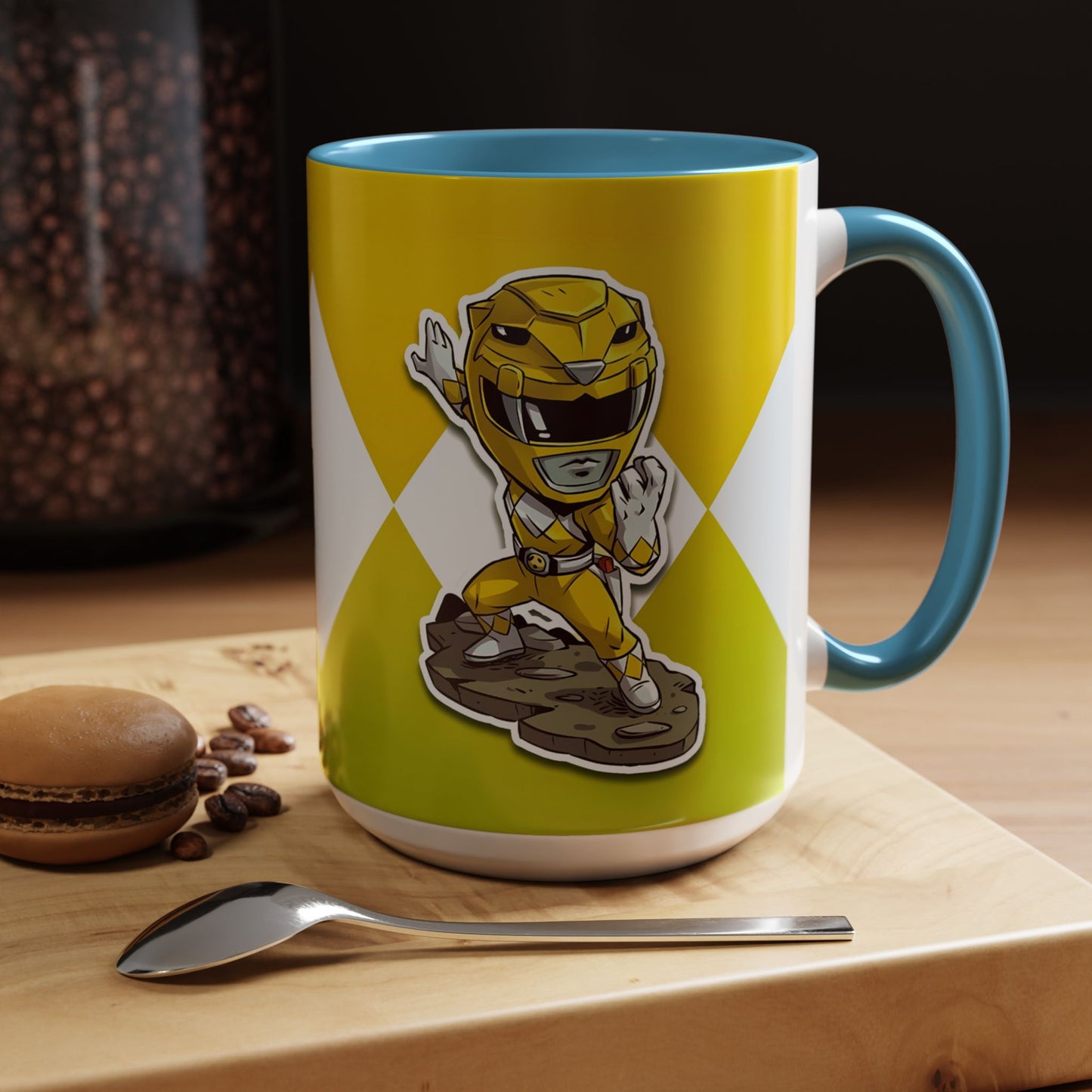 Mug Mighty Morphin Power Rangers Yellow Ranger Ceramic Mug - 11oz & 15oz Coffee Mug - Accent Mug for Pop Culture Fans